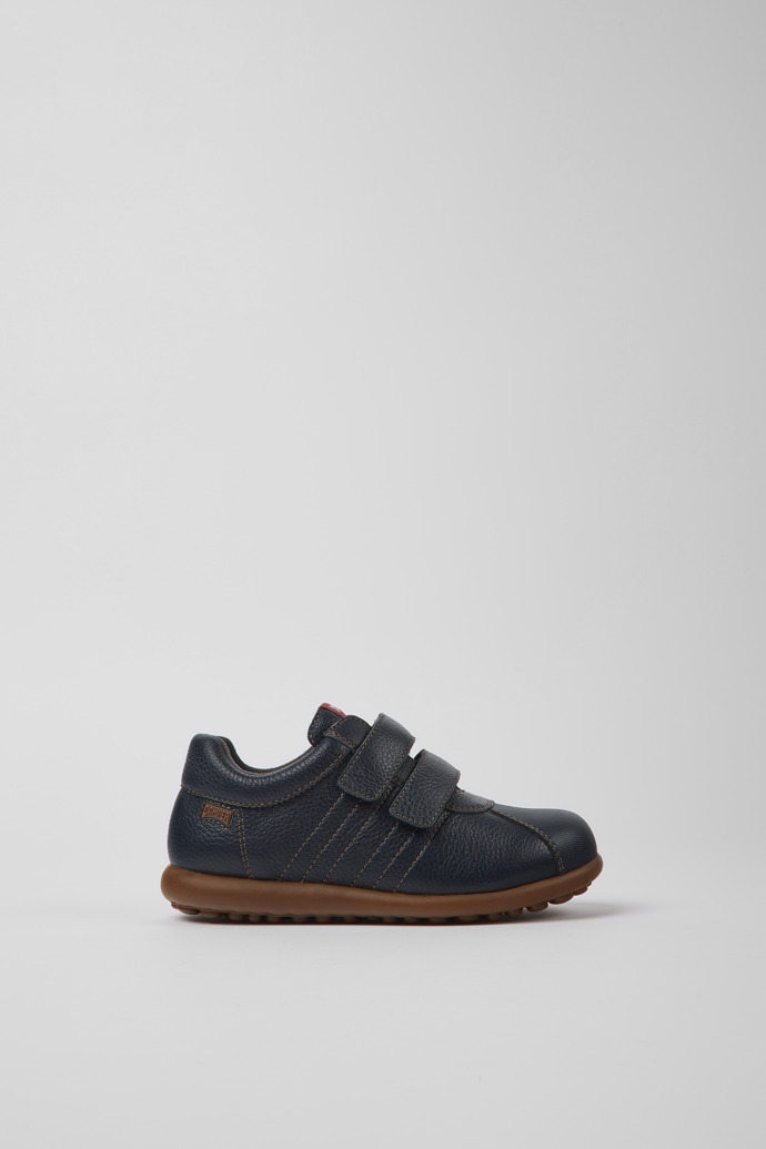 Pelotas Navy Blue Leather and Canvas Shoes for Boys