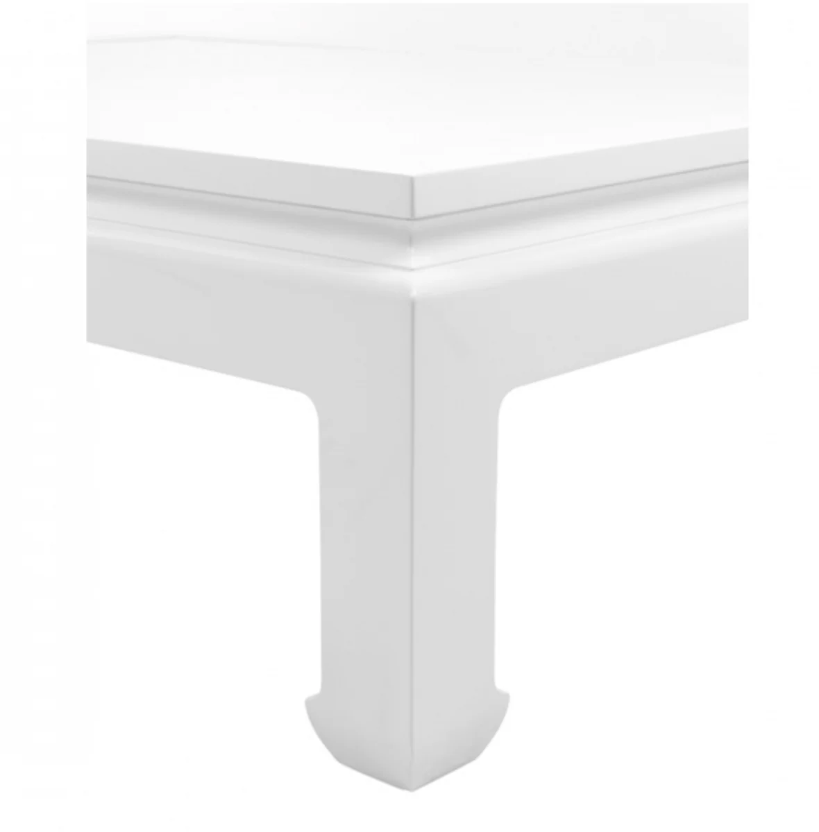 Luxury Art Deco Designer Mahogany Coffee Table White - Living Room Salon Table - Luxury Collection