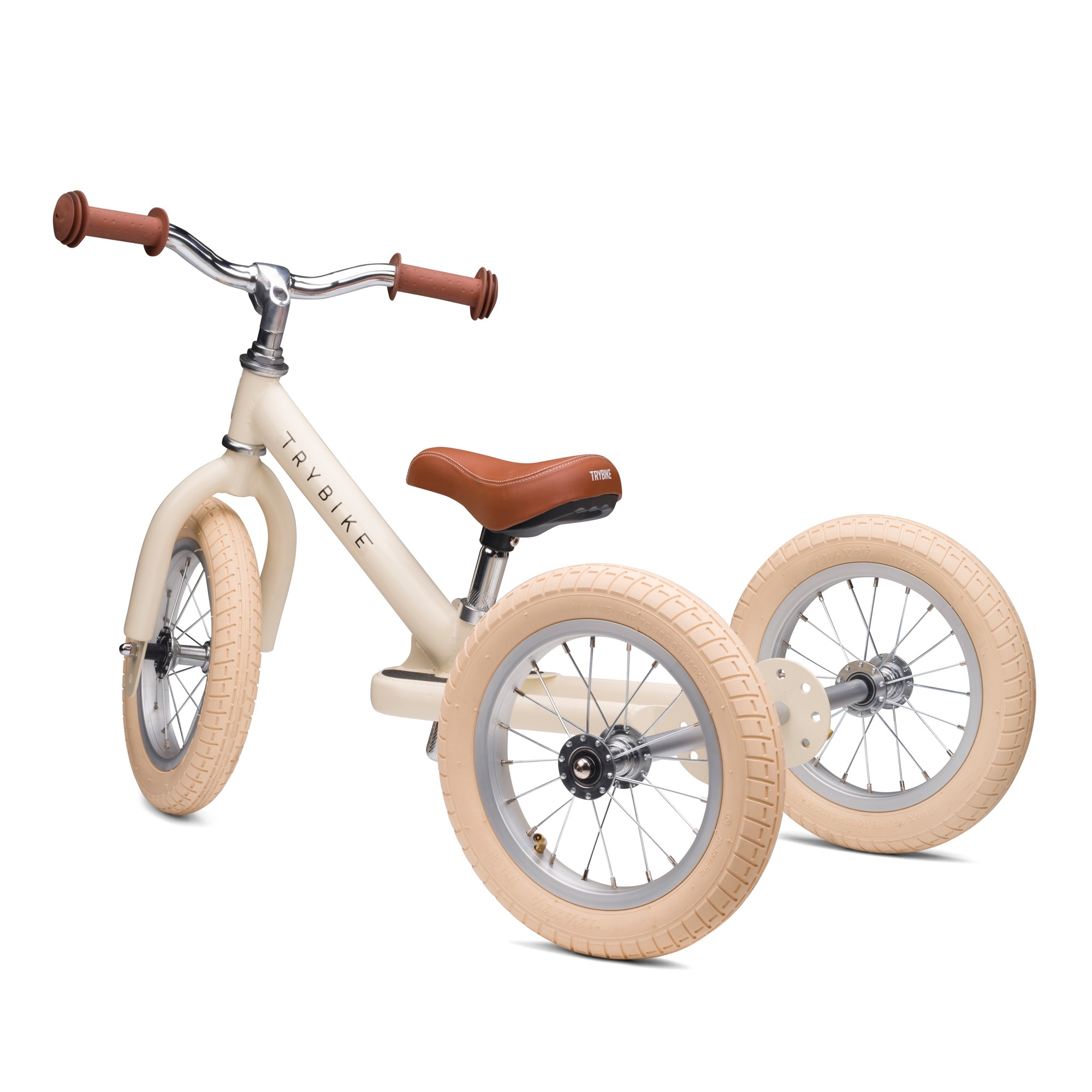 2-in-1-loopfiets Trybike set cream