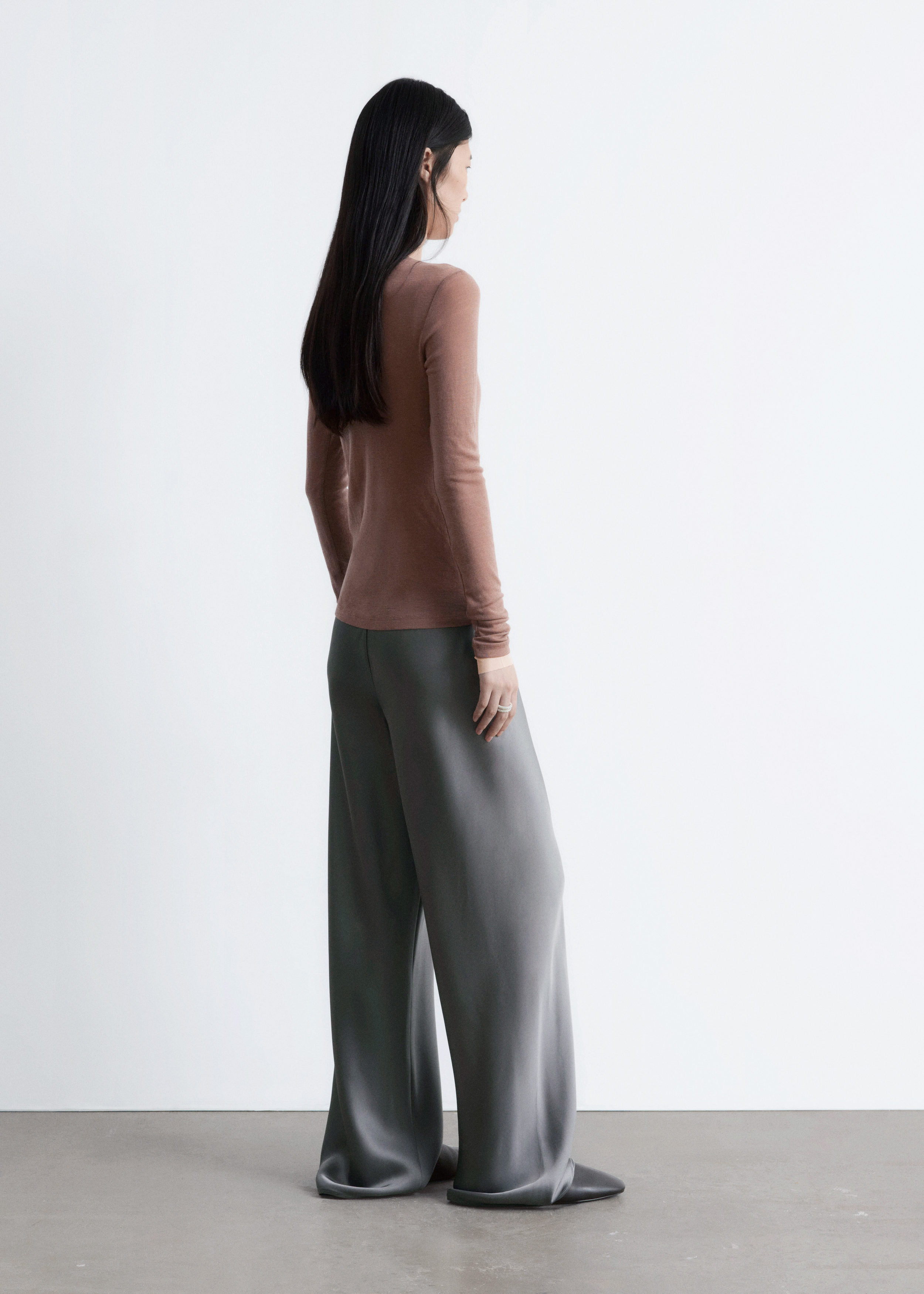 & Other Stories DRAWSTRING SATIN TROUSERS