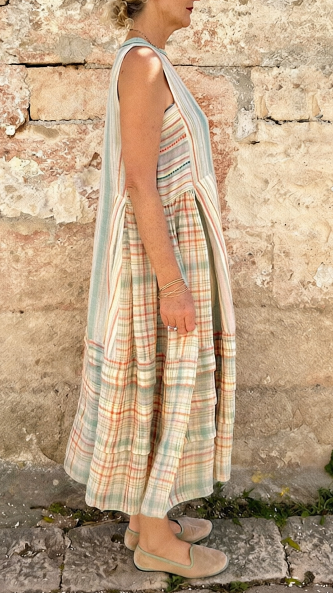 Fashionable round-neck sleeveless flared dress - Nordfashionstorm - Women's Clothing, Fashion for You - Nordfashionstorm.com