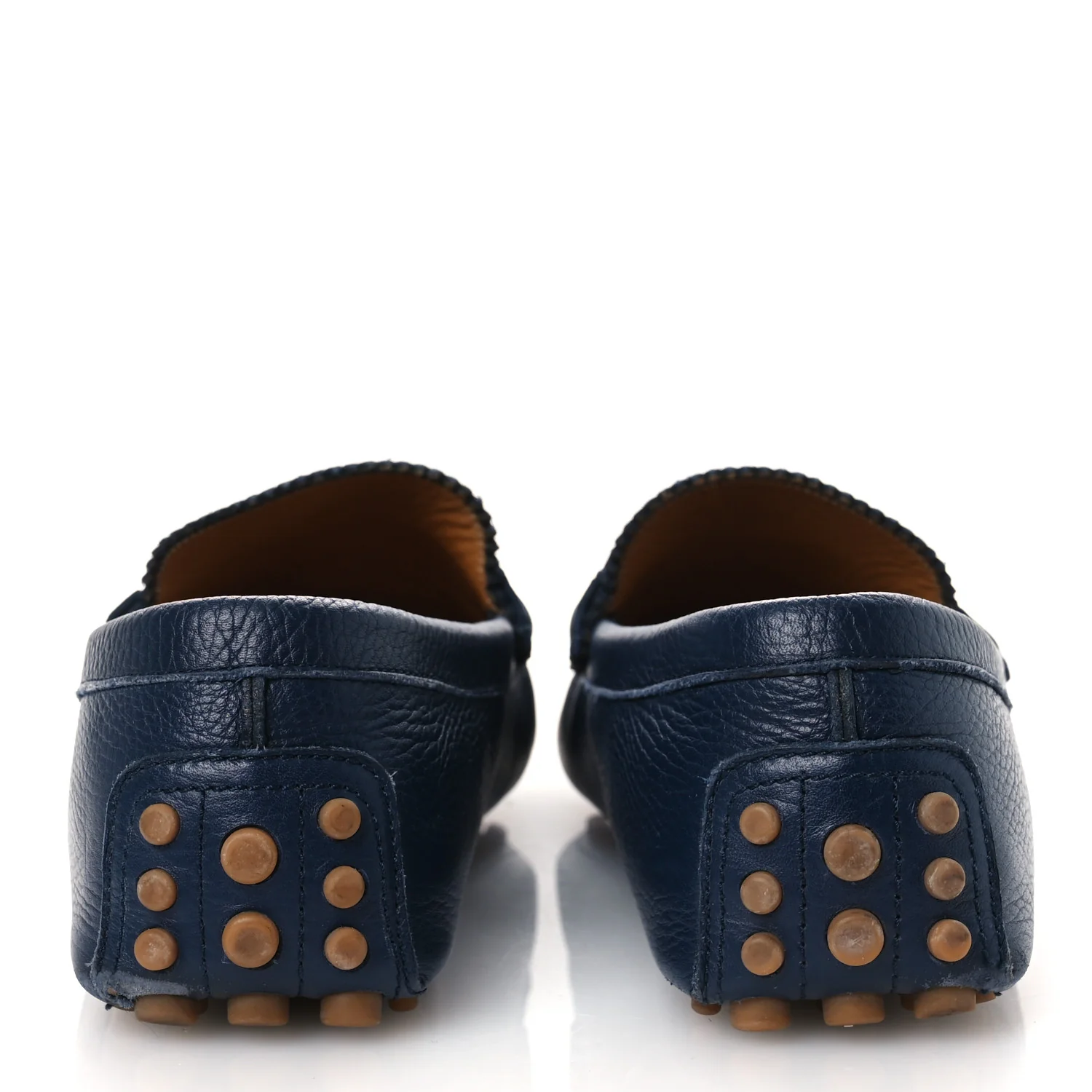 Road Calfskin Web Mens Horsebit Driver Loafers 9 Maritime - Top Club