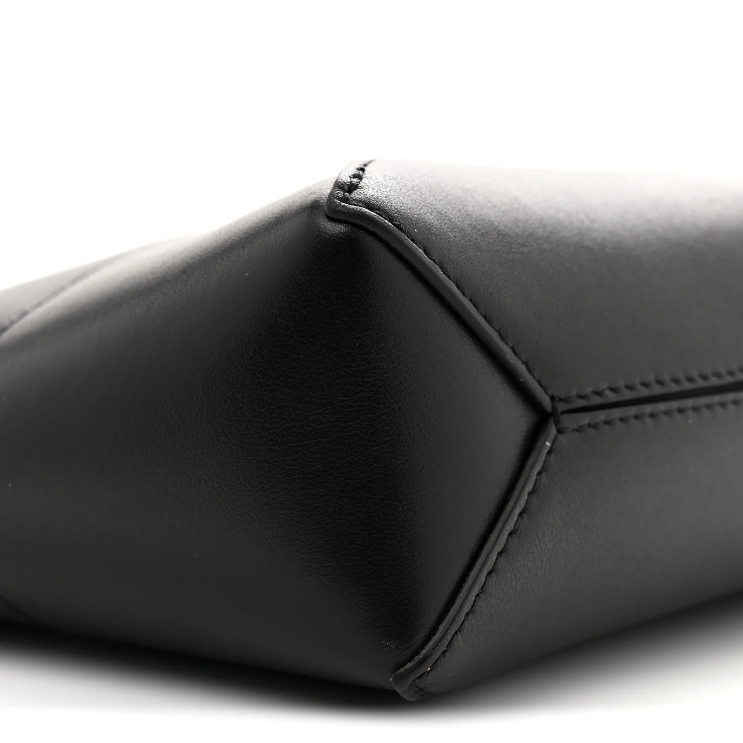 Shiny Calfskin Puzzle Fold Pouch Black - Top Club