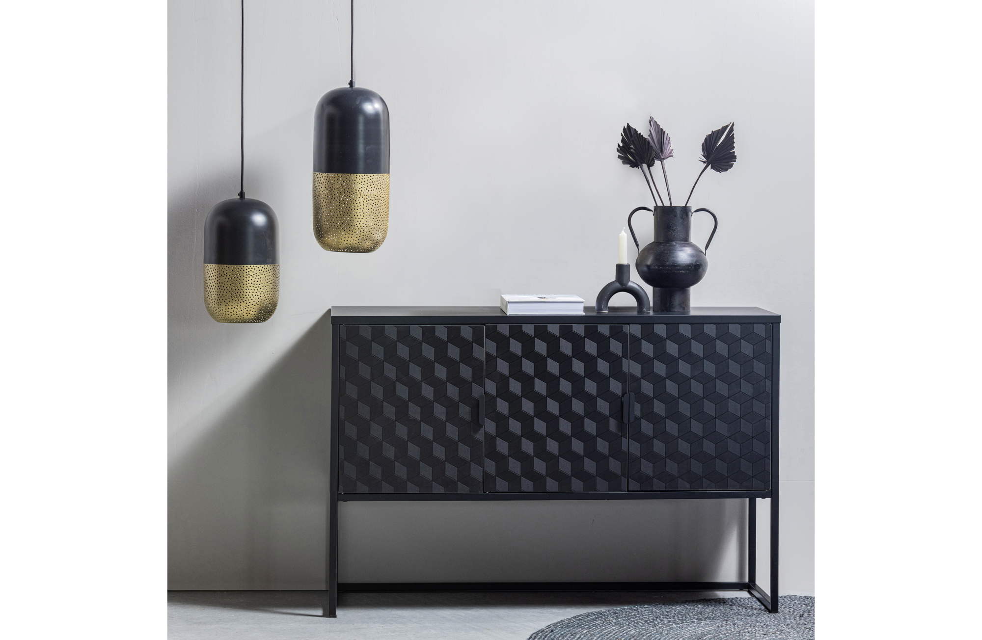 Hanglamp Tirsa 36 cm - Zwart