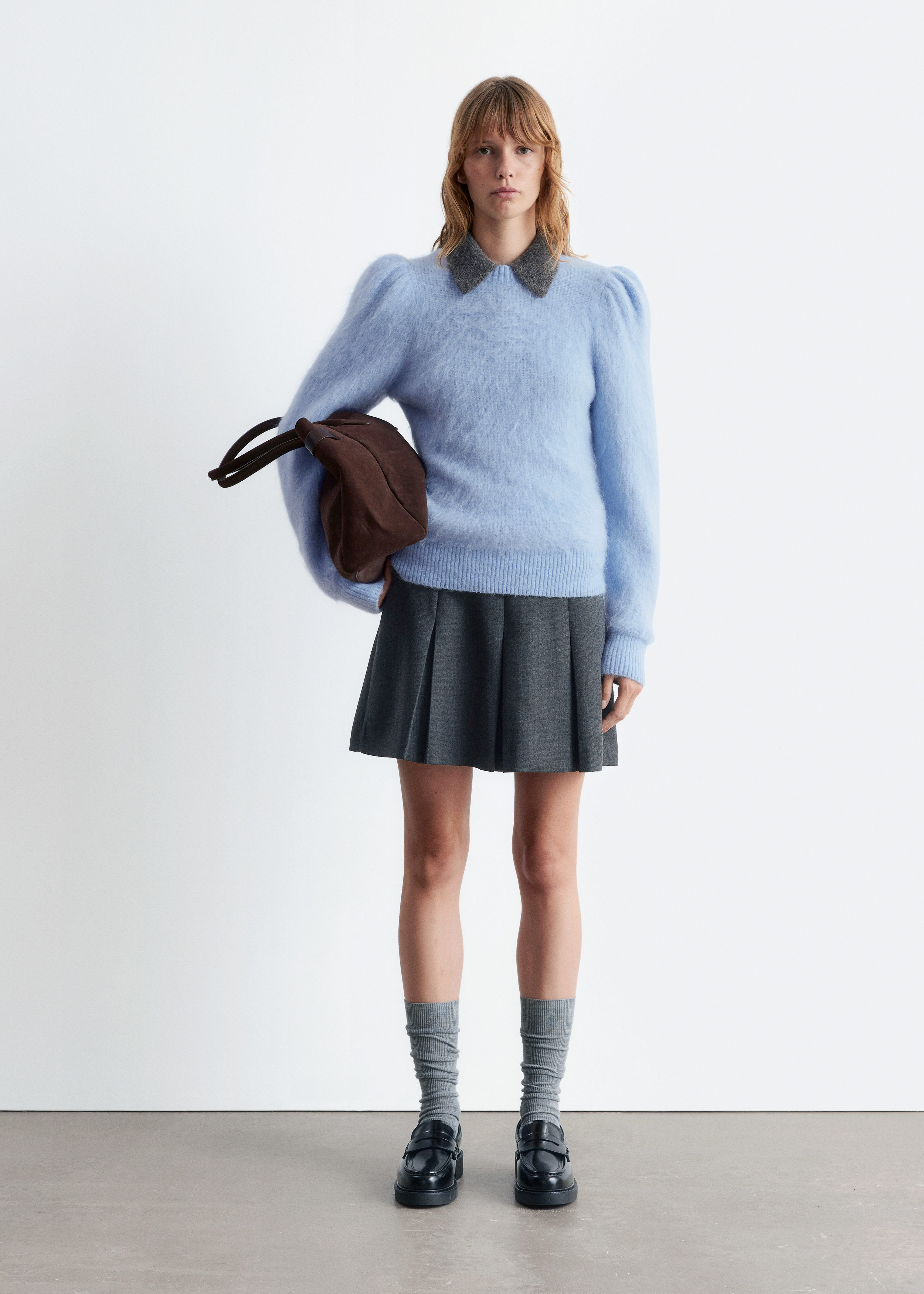 & Other Stories MOHAIR-BLEND PUFF-SLEEVE JUMPER