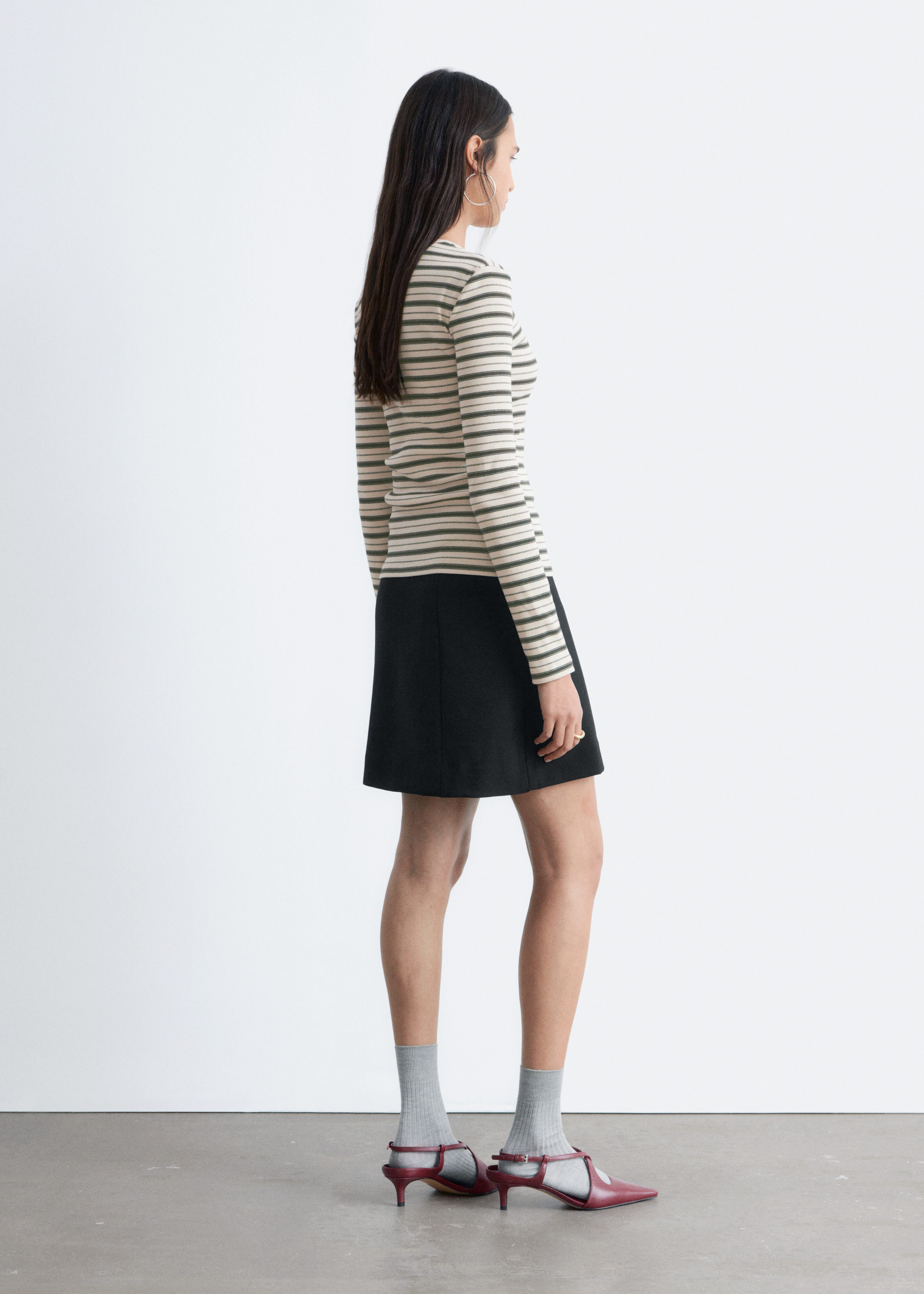 & Other Stories RIBBED LONG-SLEEVE TOP