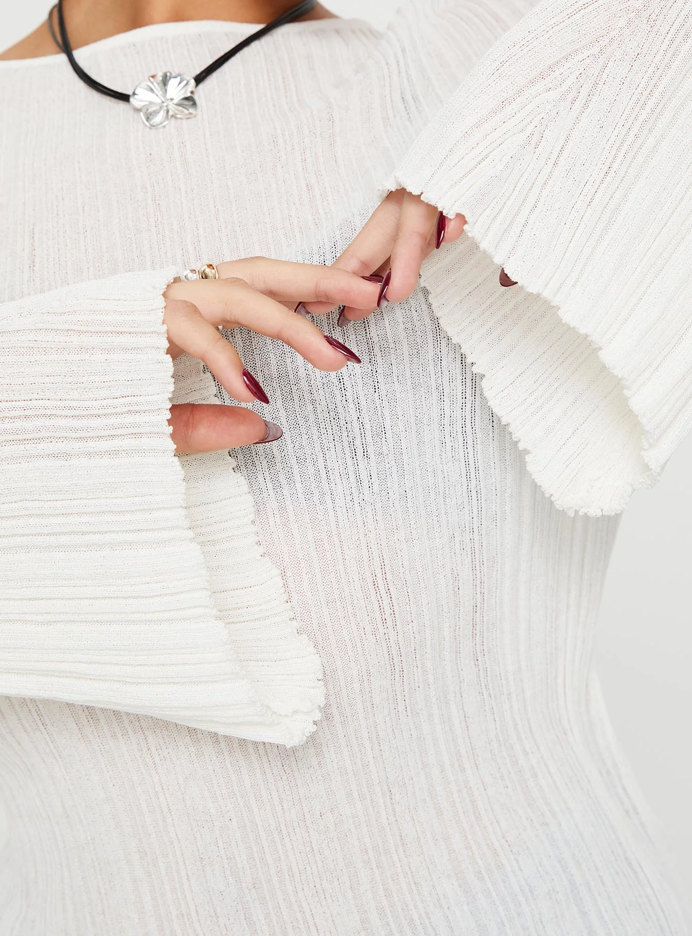 Wexley Long Sleeve Top White