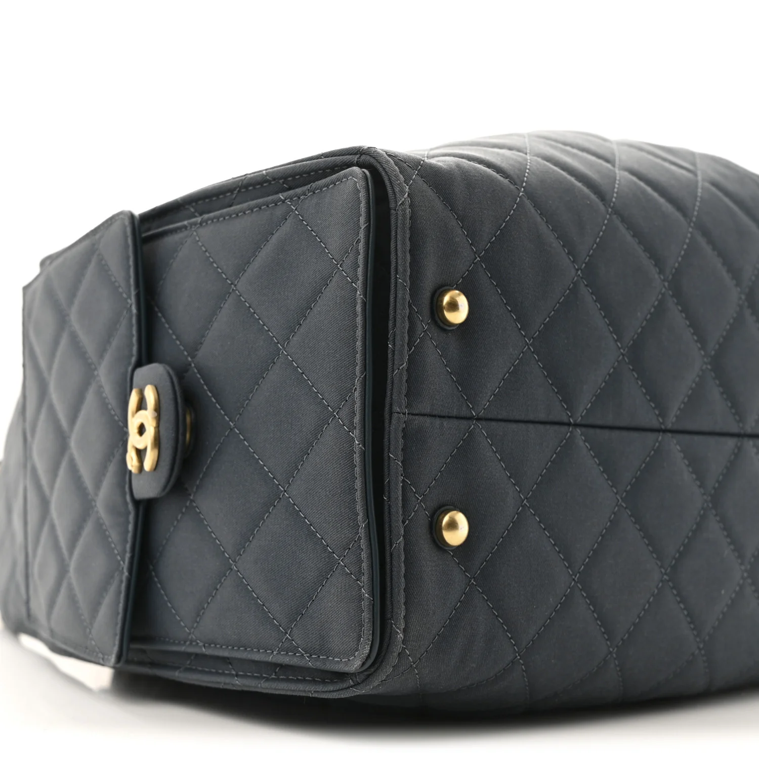 Canvas Quilted Medium Chanel 25 Handbag Dark Blue - Top Club