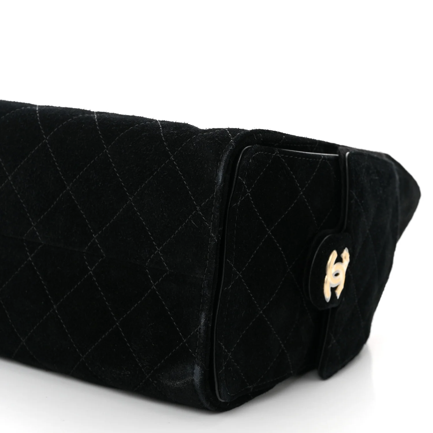 Suede Quilted Small Chanel 25 Handbag Black - Top Club
