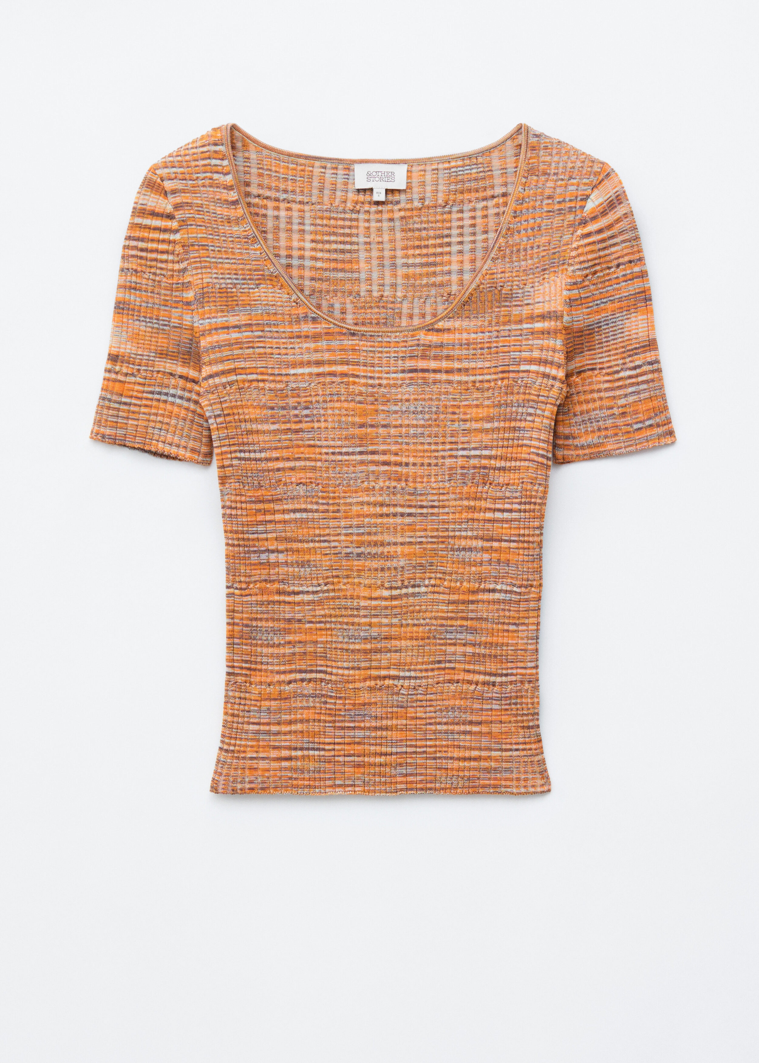 & Other Stories RIBBED SCOOP NECK TOP
