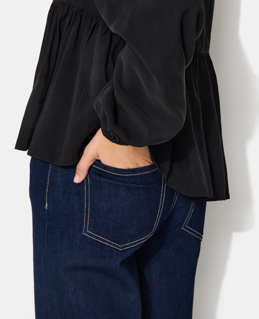 Pimkie Blouse cache-coeur en tissu effet peau de pêche