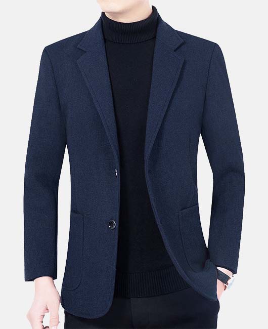Business Casual Solid Notch Lapel Single Breasted Pockets Blazer