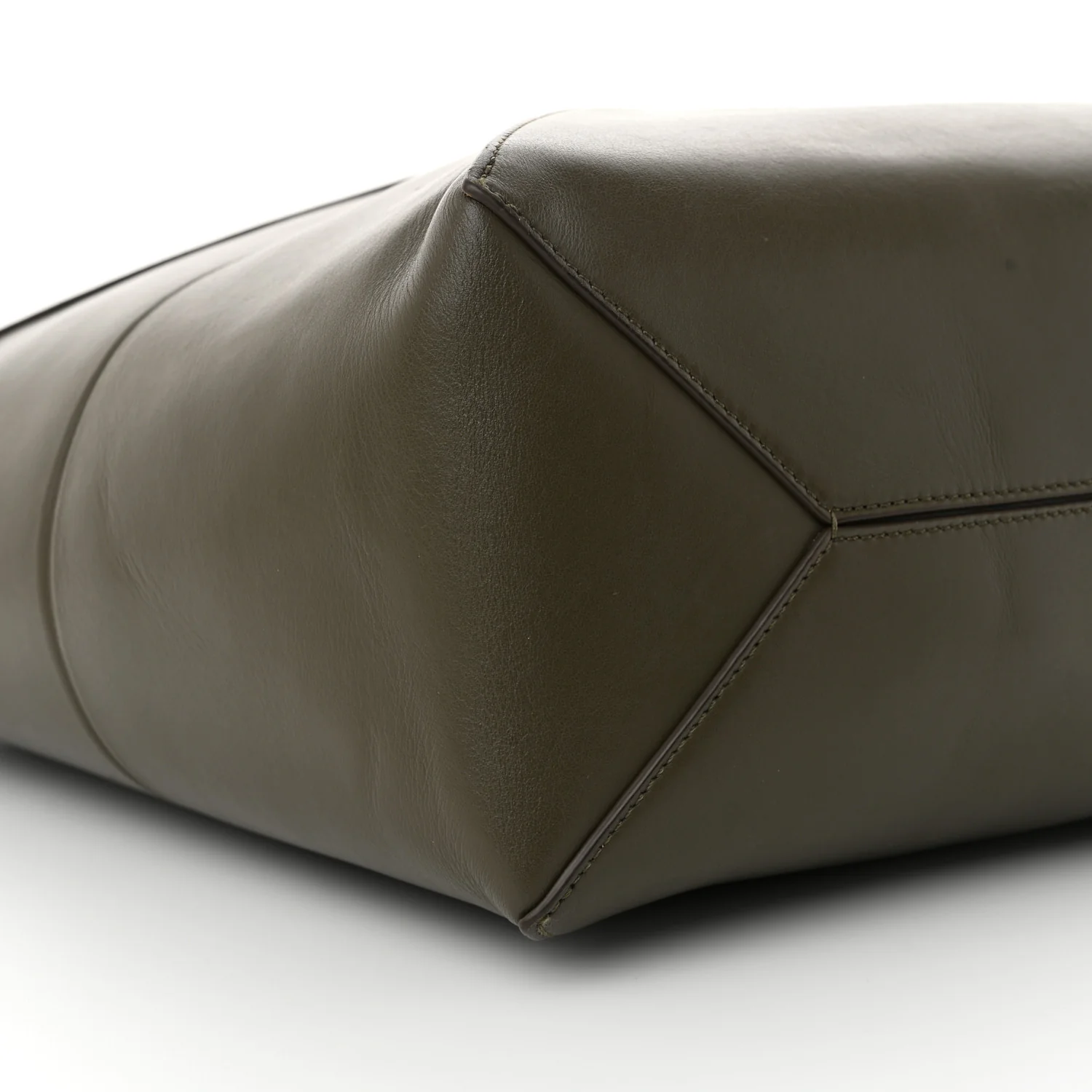 Shiny Calfskin Medium Puzzle Fold Tote Umber - Top Club