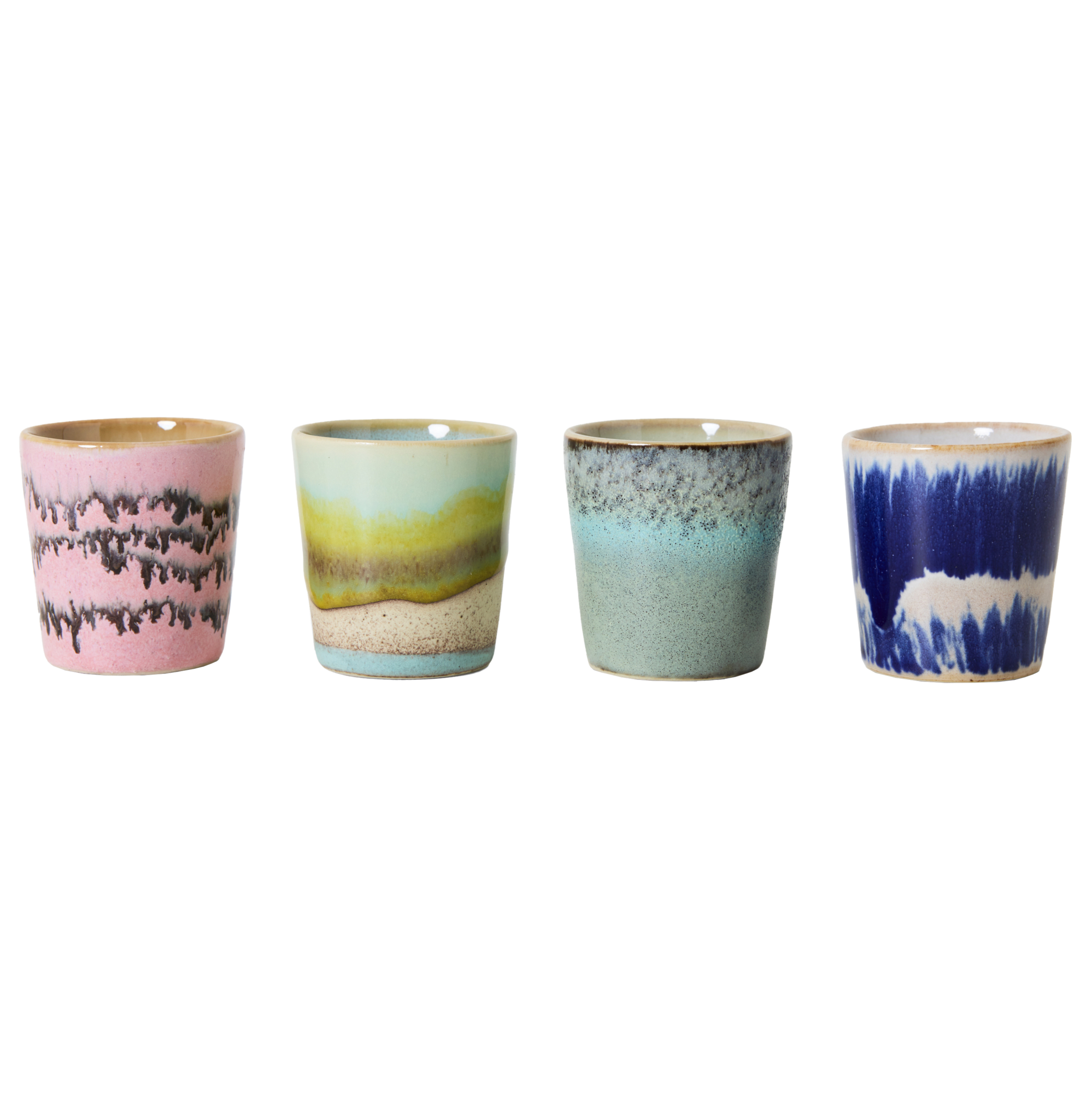 Servies 70's Ceramics eierdopje vibrance - set van 4