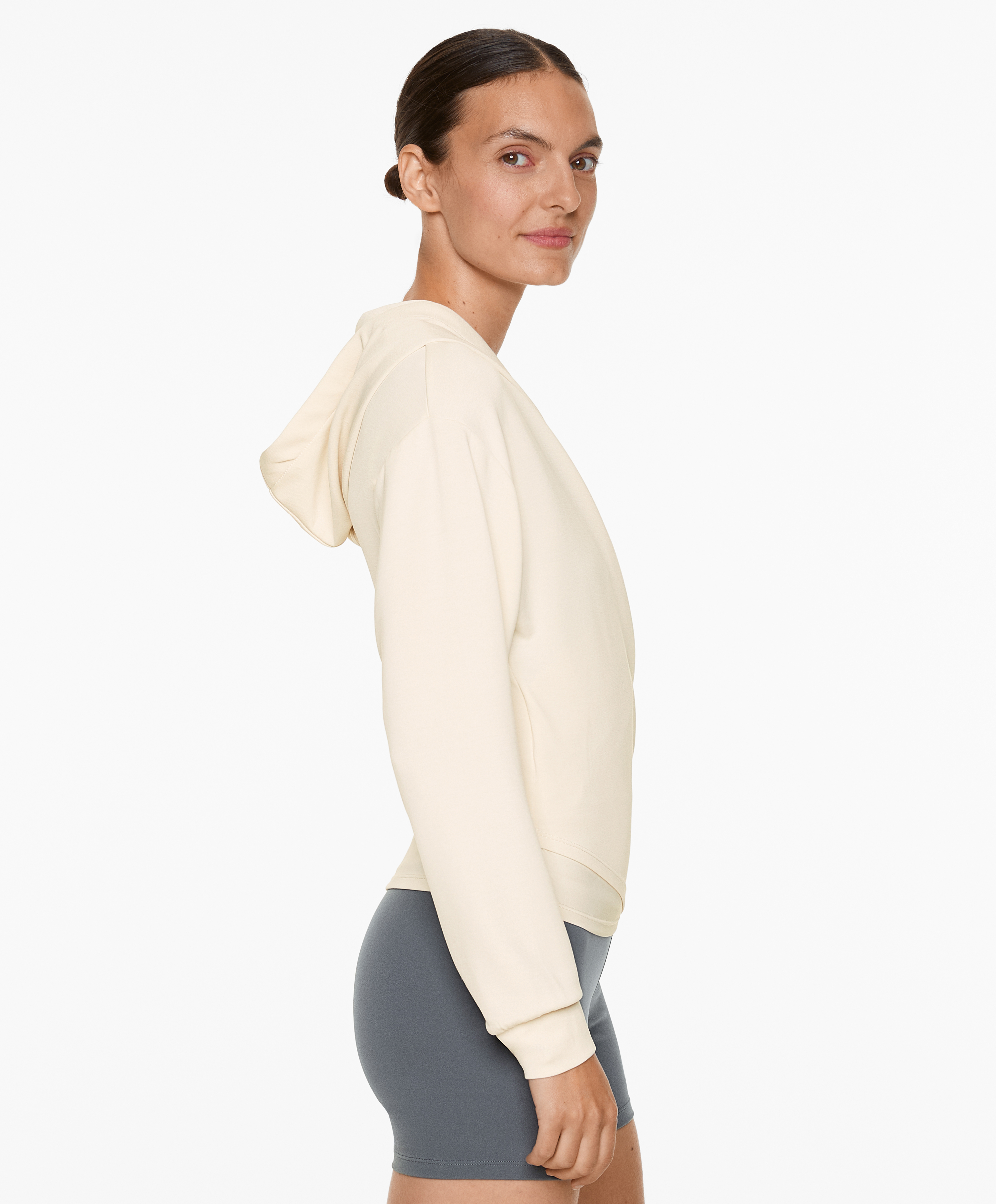 OYSHO Crop wrap sweatshirt with modal