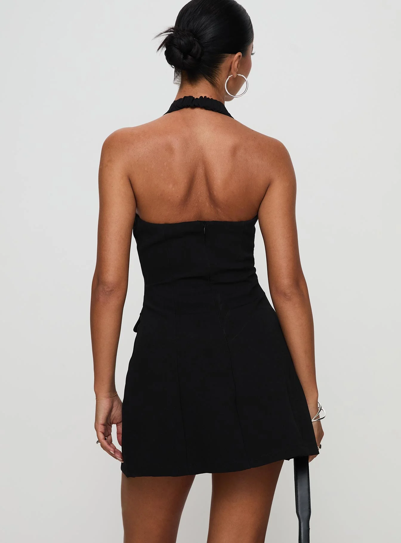 Emanuela Halter Mini Dress Black