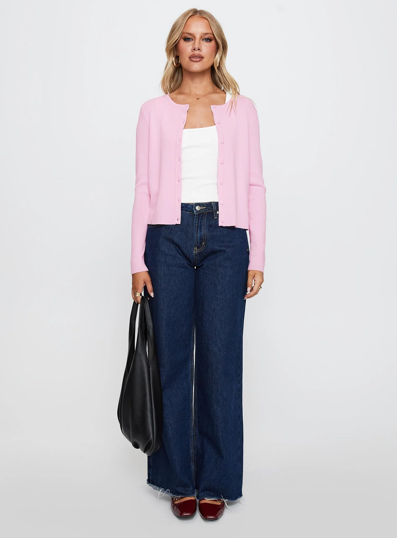 Old Burlington Knit Cardigan Pink