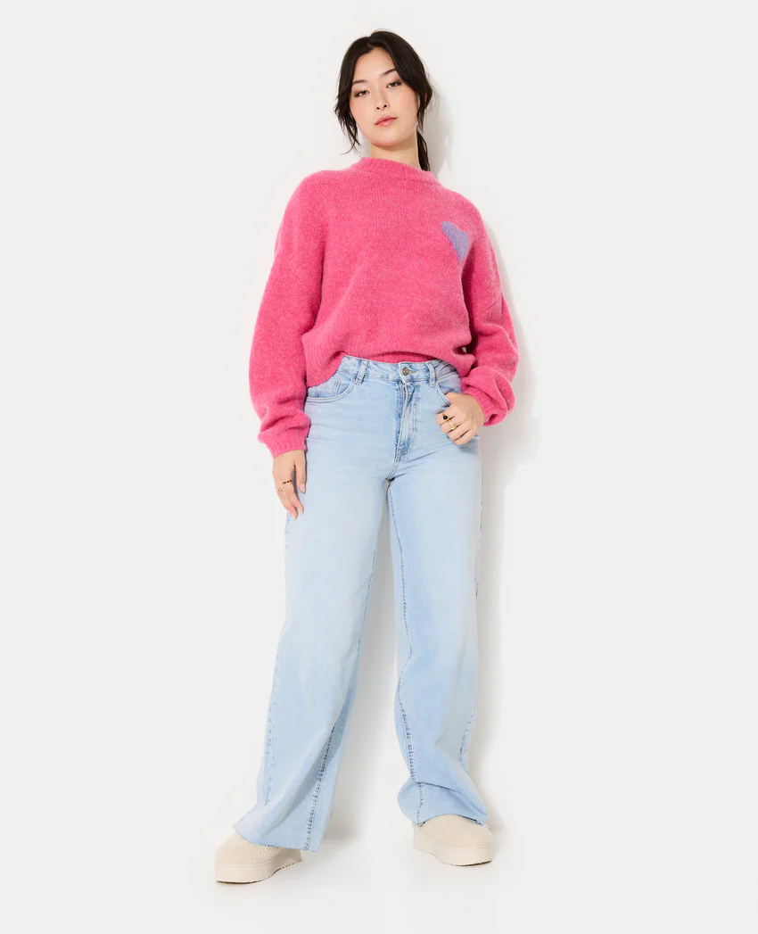 Pimkie Pull contenant mohair et laine avec cœur
