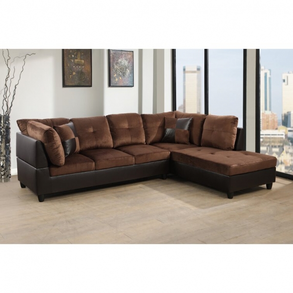 Burman 103.5 Large Faux Leather Sofa & Chaise