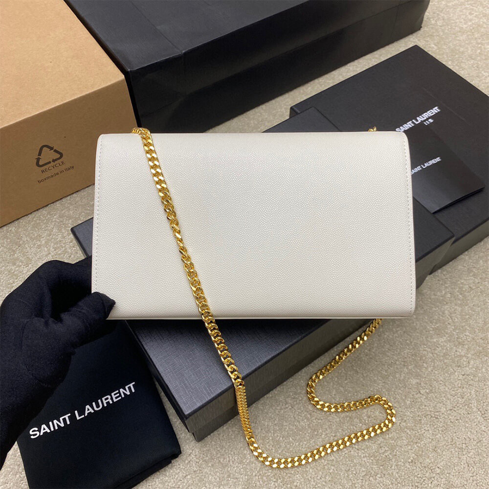YSL kate medium in grain de poudre embossed leather - Top Club