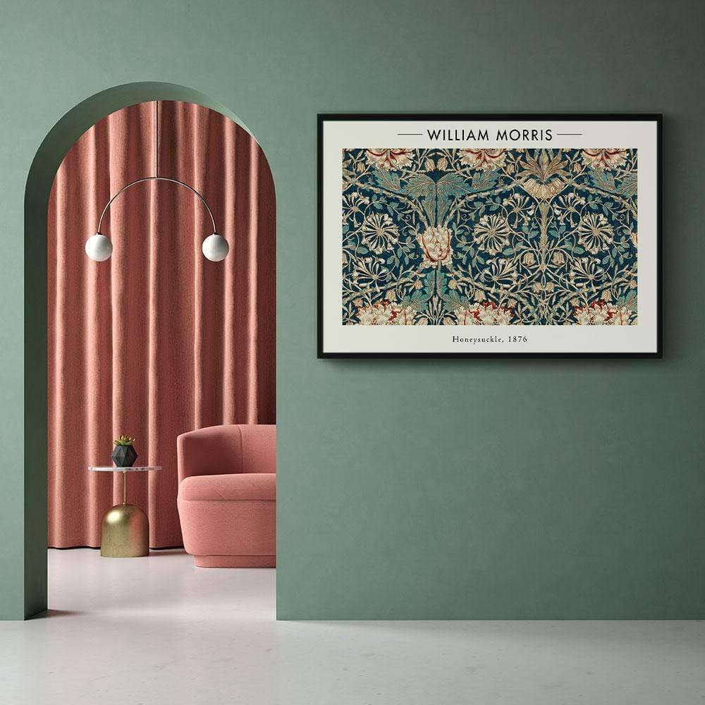 Walljar poster ingelijst - William Morris - Honeysuckle Poster ingelijst - 70 x 100 cm