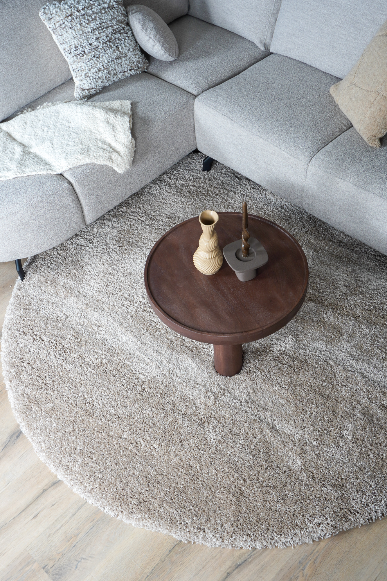 Vloerkleed Rome Beige Ø200 cm