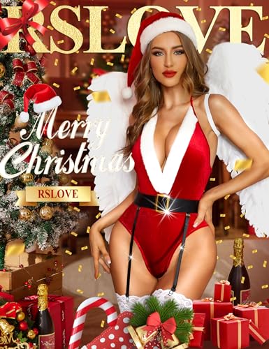 xmas sexy lingerie Sexy Woman Red Christmas Lingerie Holding Present Stock Photos main image 0