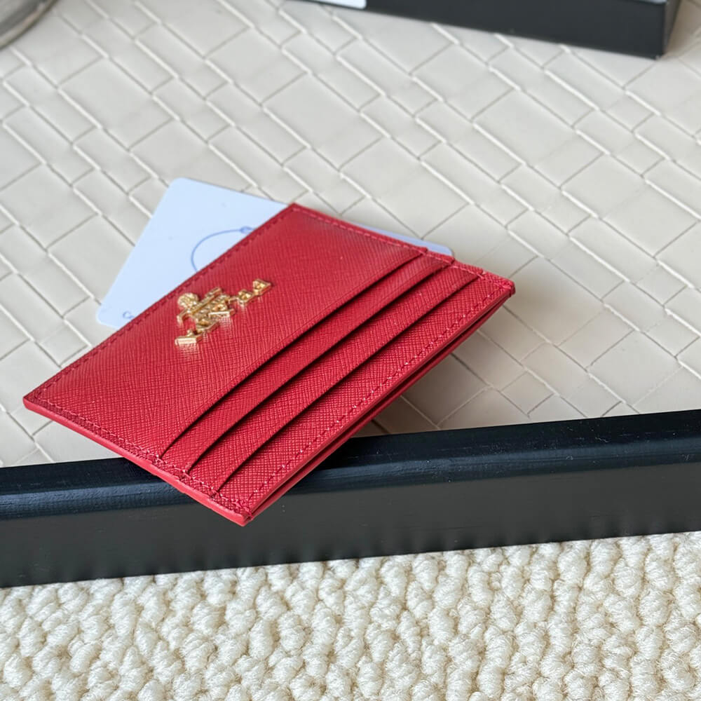Prada Saffiano Leather Card Holder - Top Club