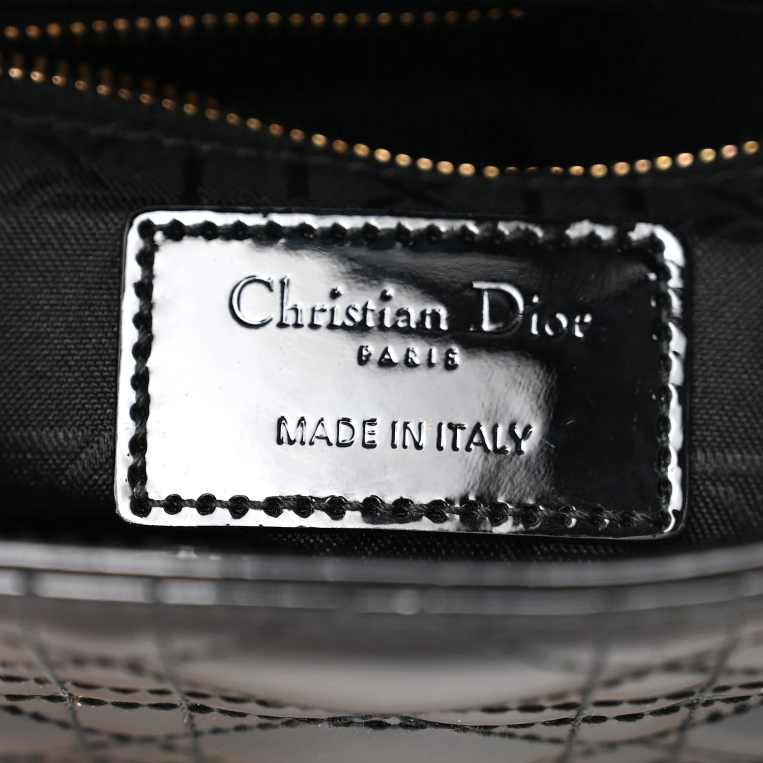 Patent Cannage Mini Lady Dior Black - Top Club