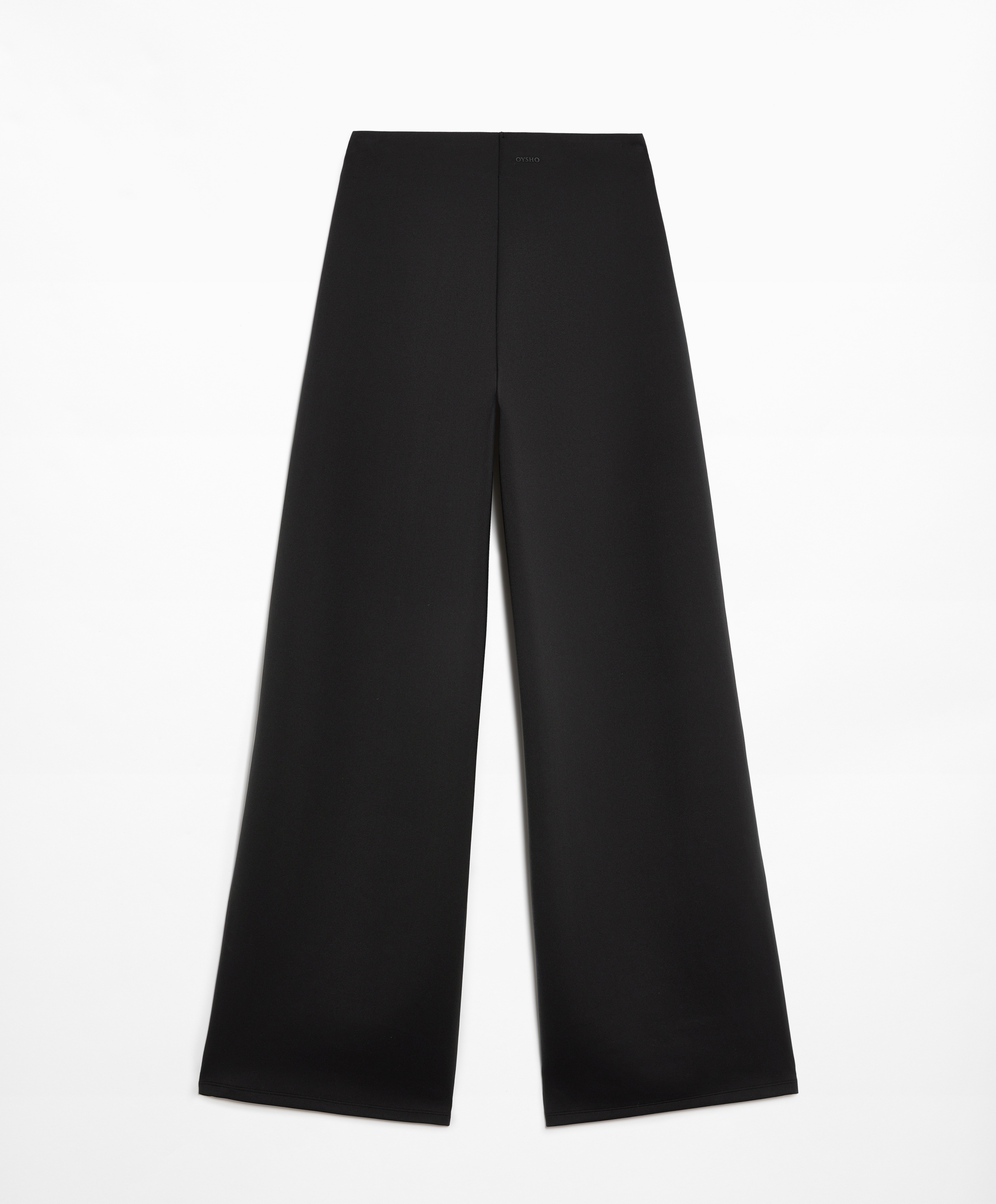 OYSHO Neoprene-effect straight-leg zip trousers