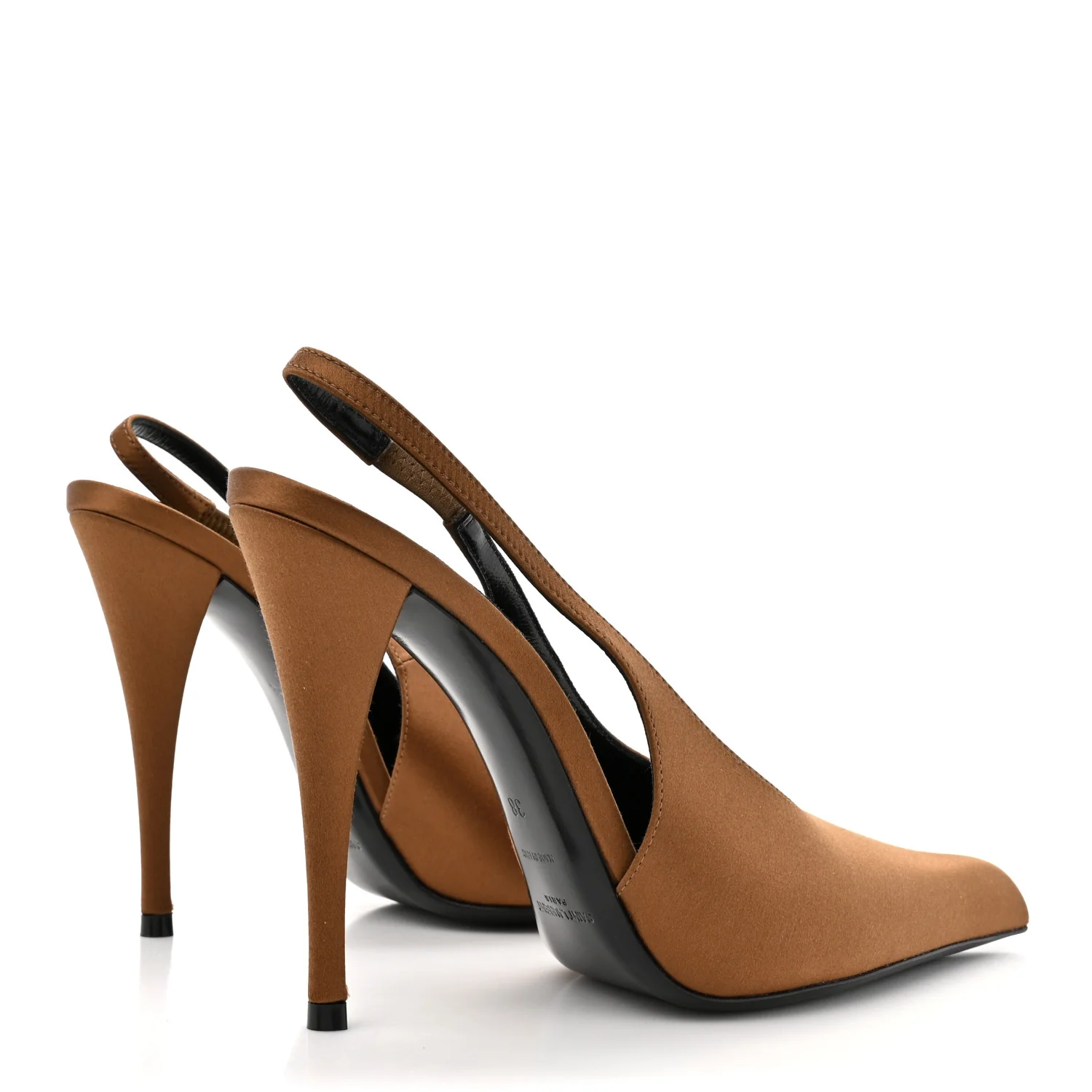 Silk Satin Faye 110 Pumps 38 Deep Cognac - Top Club