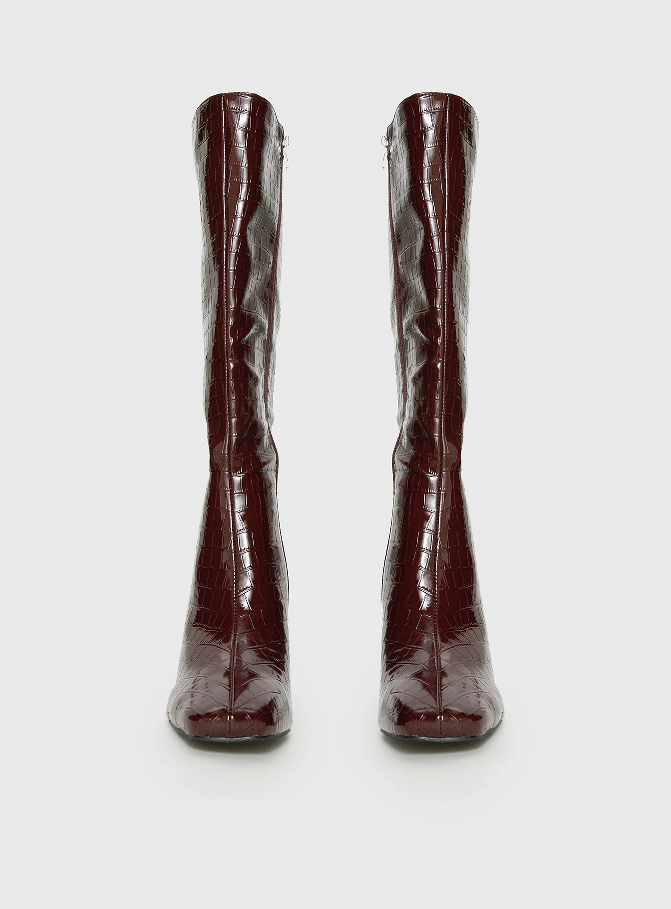 Alexx Knee High Boots Burgundy