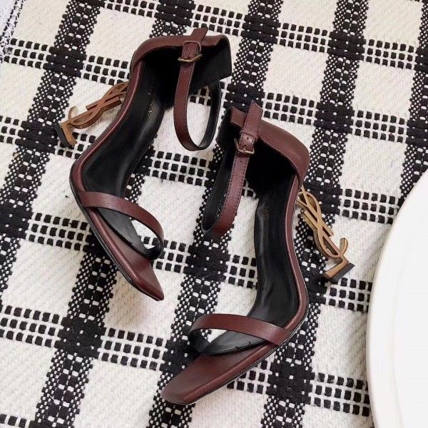 Saint Opyum 110mm Sandals Burgundy Leather - Top Club