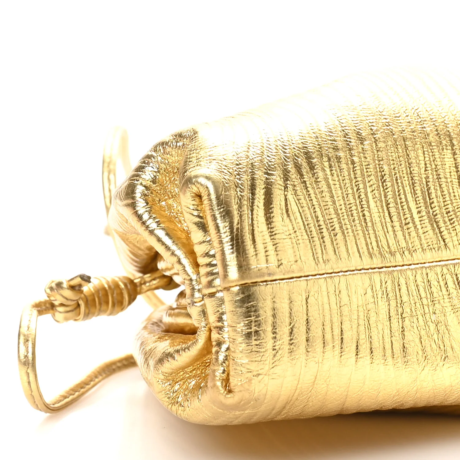 Metallic Bark Calfskin The Mini Pouch Gold - Top Club