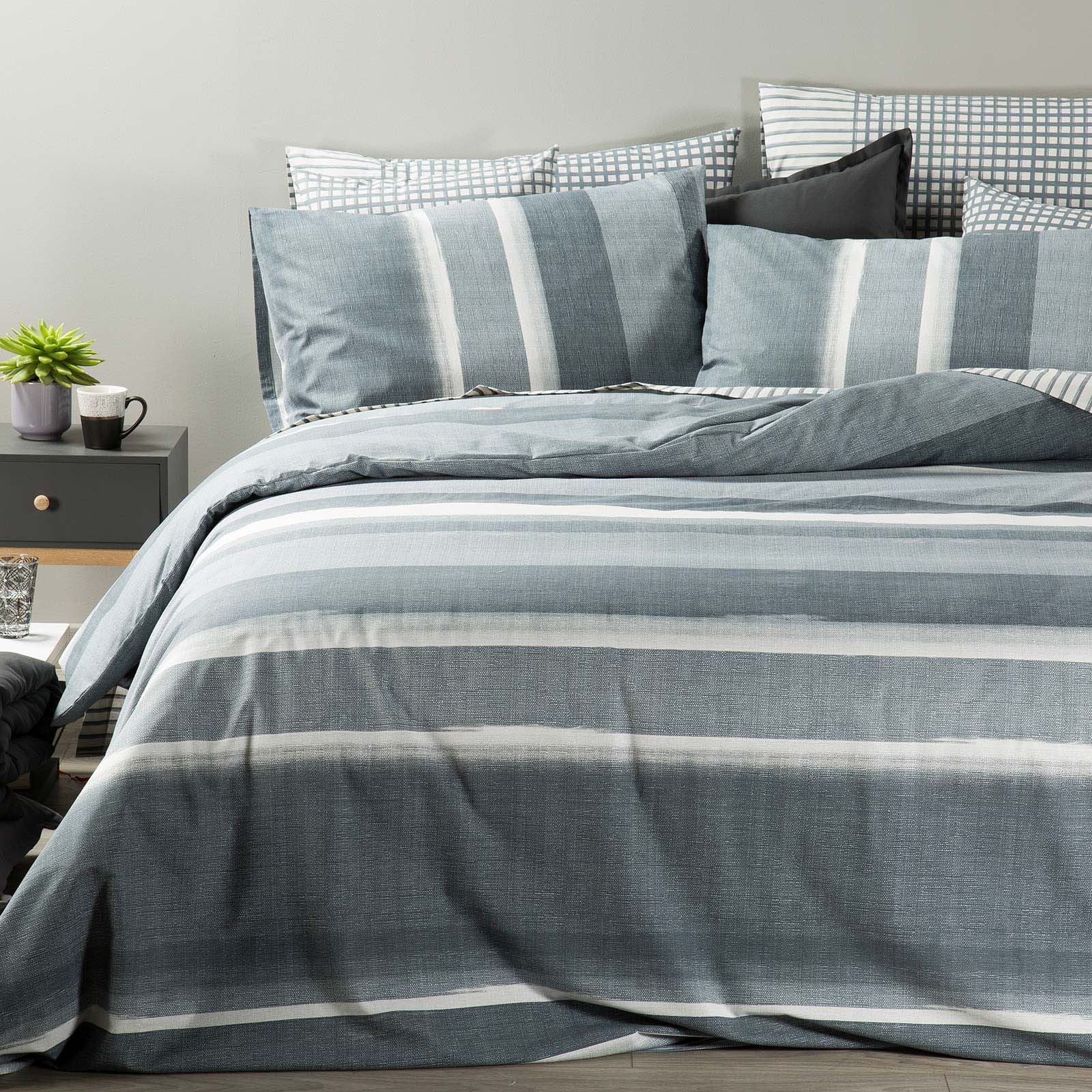 Parure cover in cotton denim marriage gray new generation