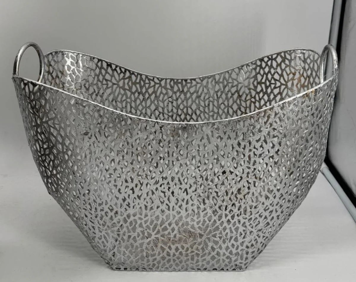 Aluminum magazine basket silver 52 cm - living room decoration