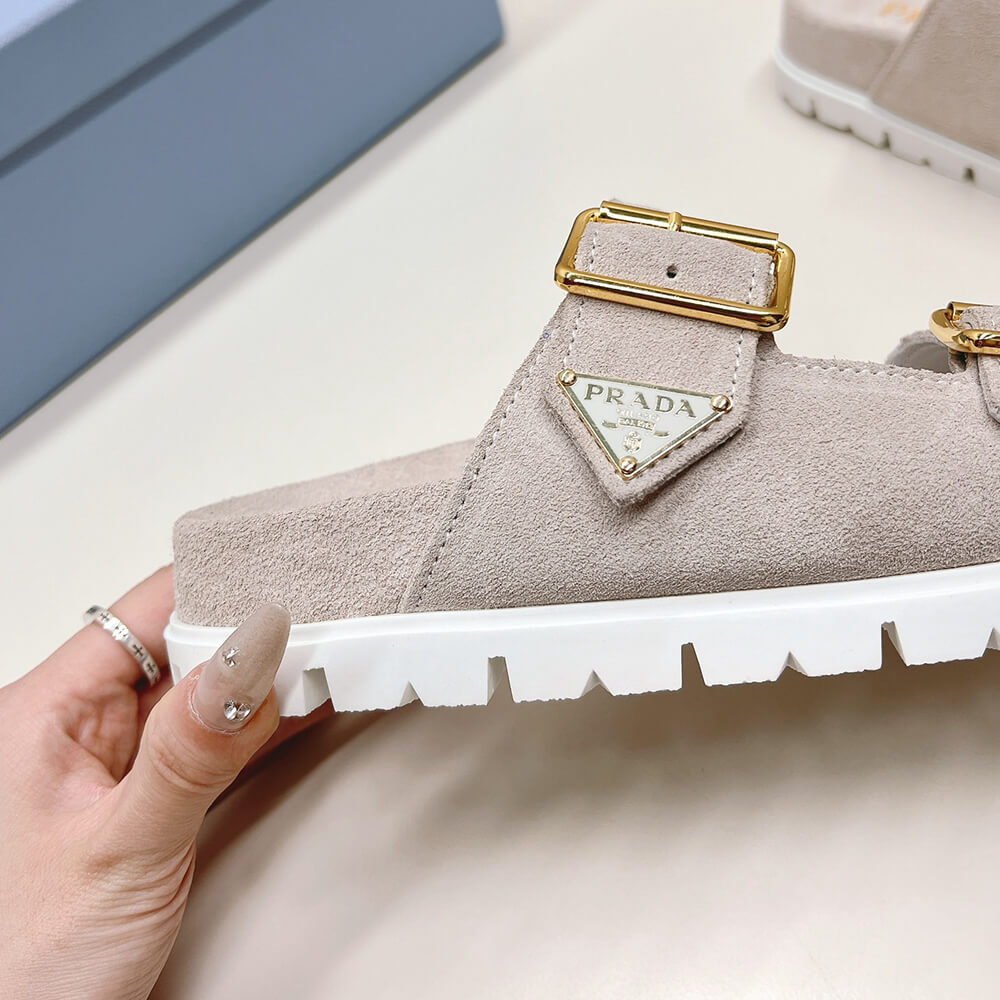 PRADA Suede strap slides - Top Club