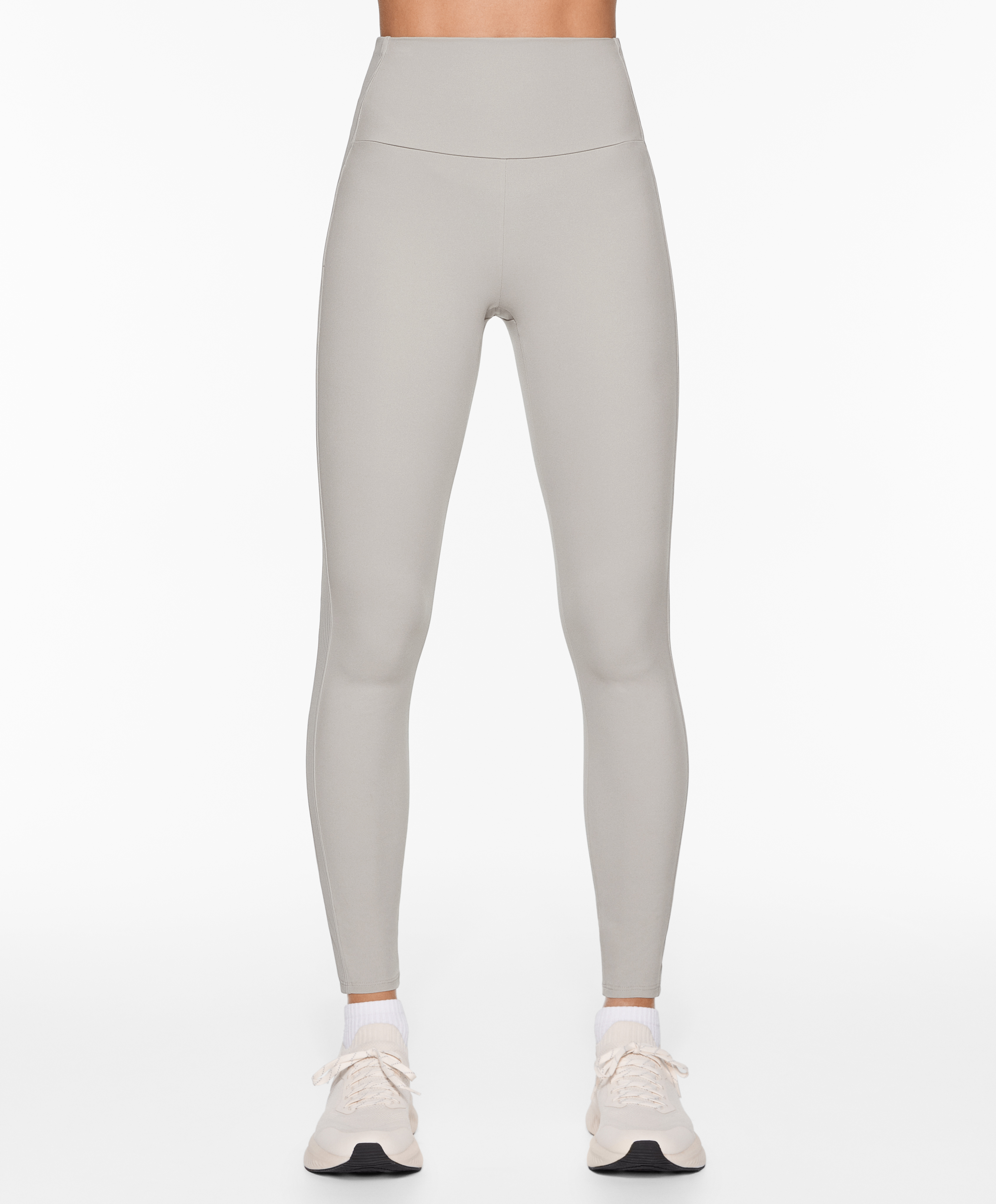 OYSHO Comfortlux high-rise rib 65cm ankle-length leggings