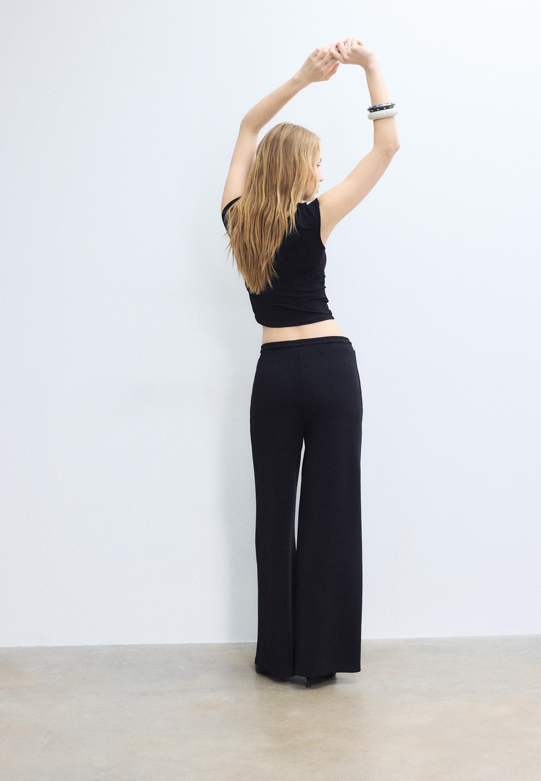 SOFT-TOUCH PALAZZO JOGGER TROUSERS
