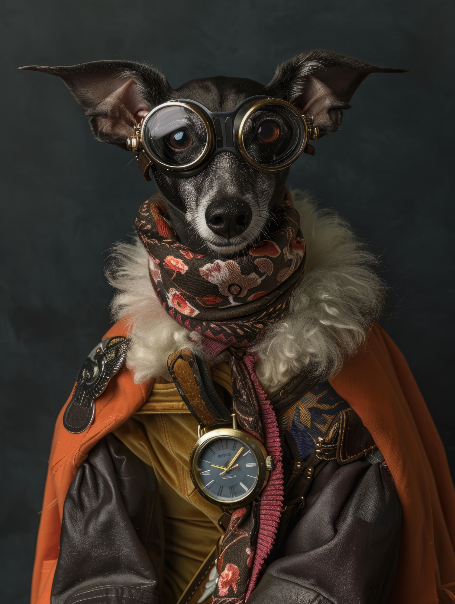 Canvas schilderij van een Xoloitzcuintli hond 100x200 cm