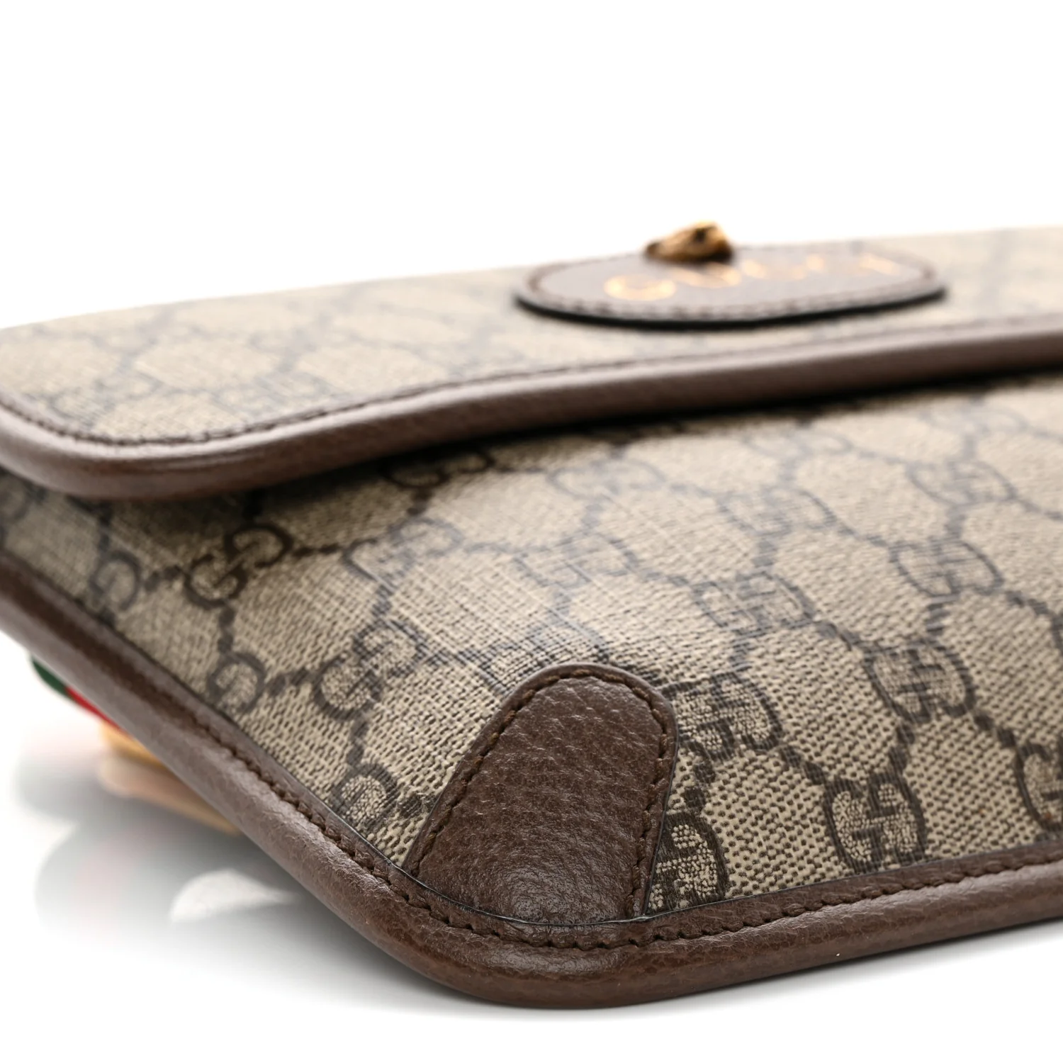 GG Supreme Monogram Neo Vintage Web Belt Bag Brown - Top Club