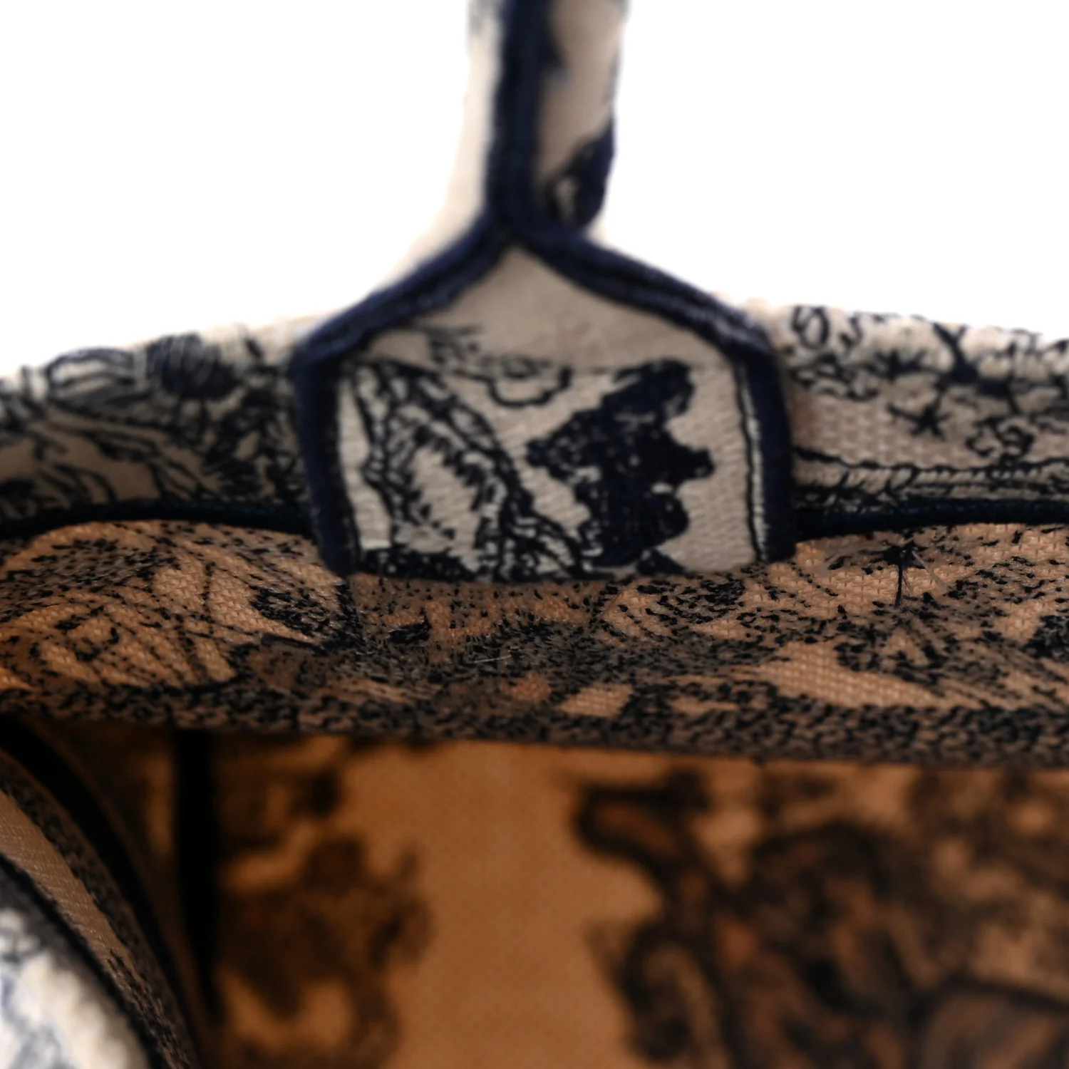 Canvas Embroidered Medium Dioriviera Toile De Jouy Book Tote Blue - Top Club