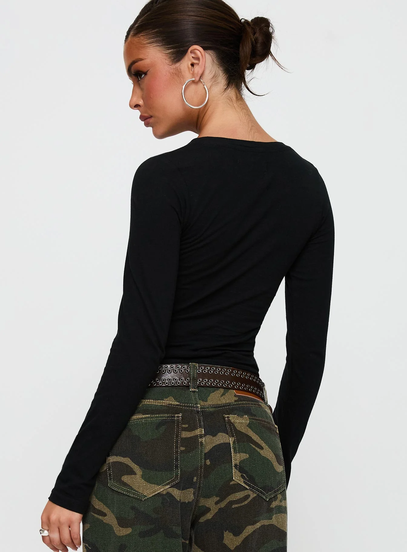 Rodeo Cowboy Long Sleeve Top Washed Wine