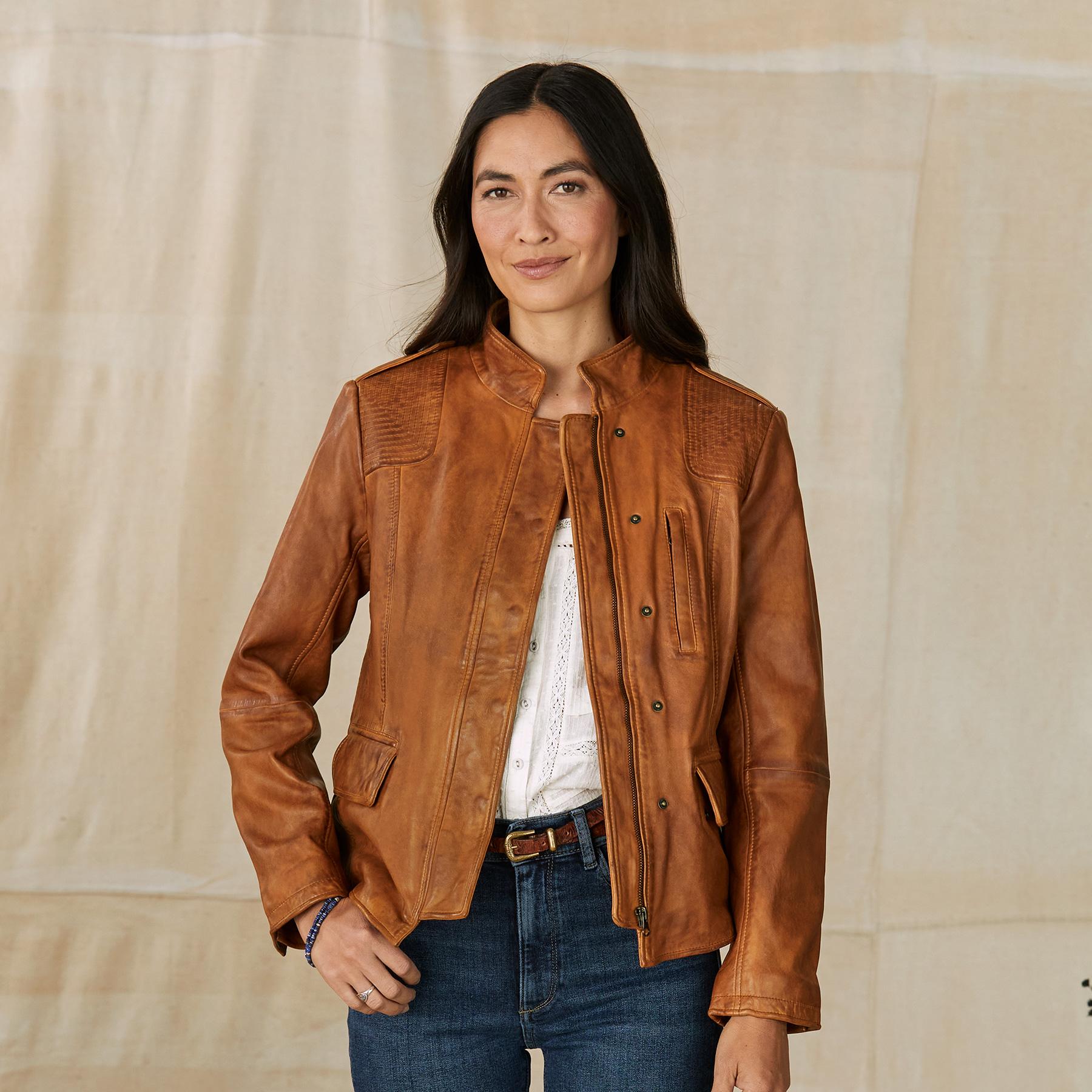 Angela Leather Jacket - Sundance Living