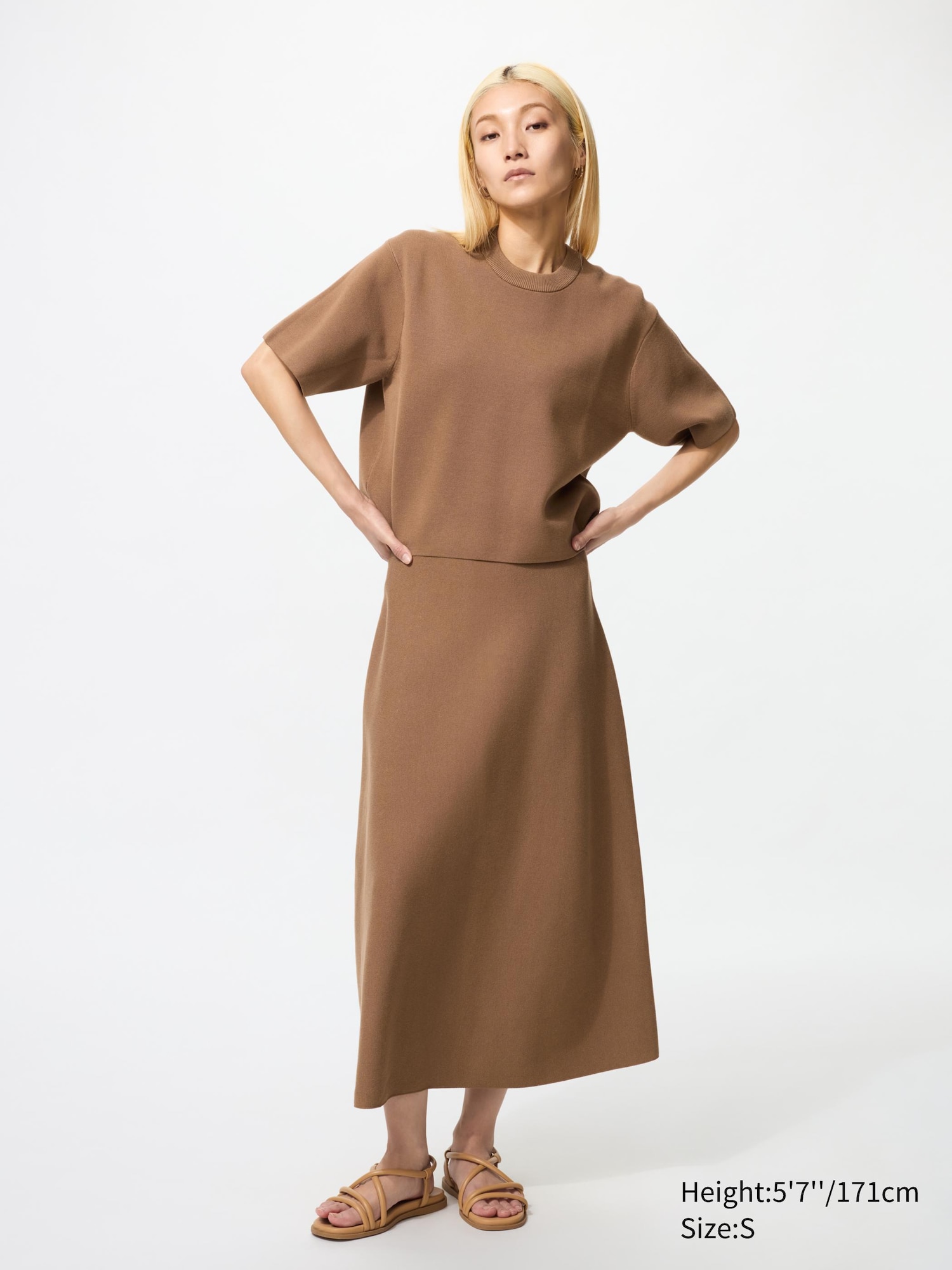 Washable Milano Ribbed Flare Skirt