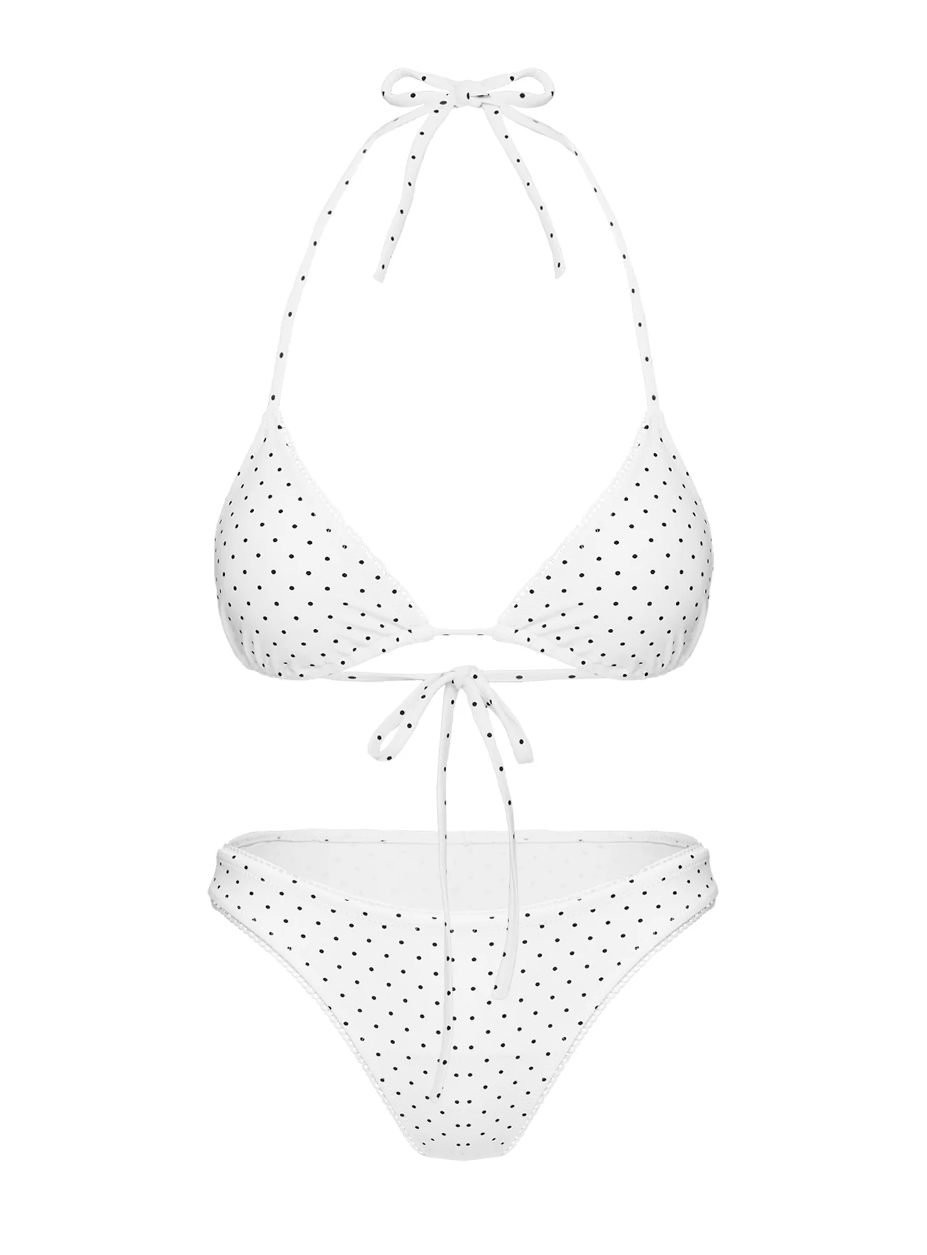 Jenner Triangle Bikini Top White / Black
