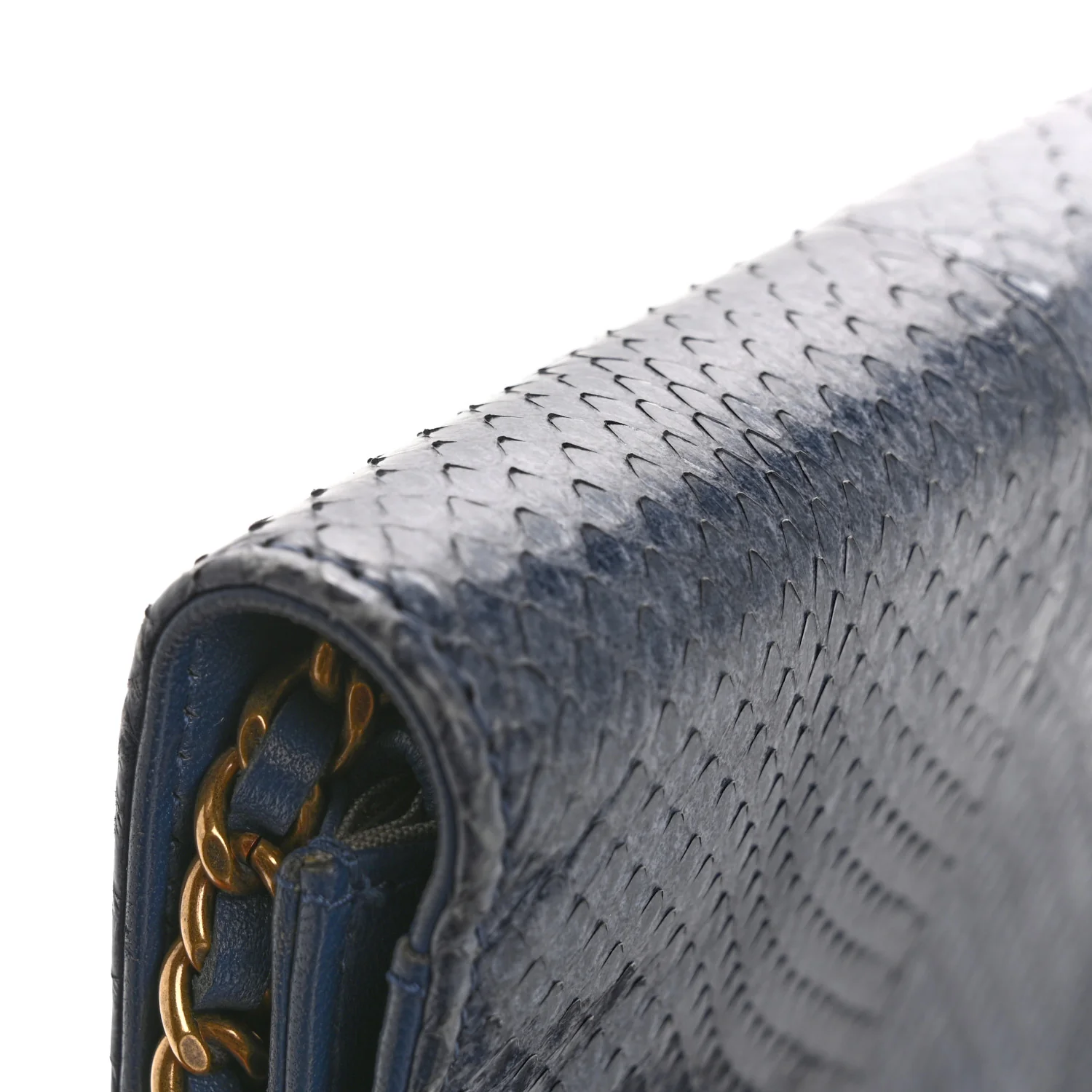 Snakeskin Wallet On Chain WOC Blue - Top Club
