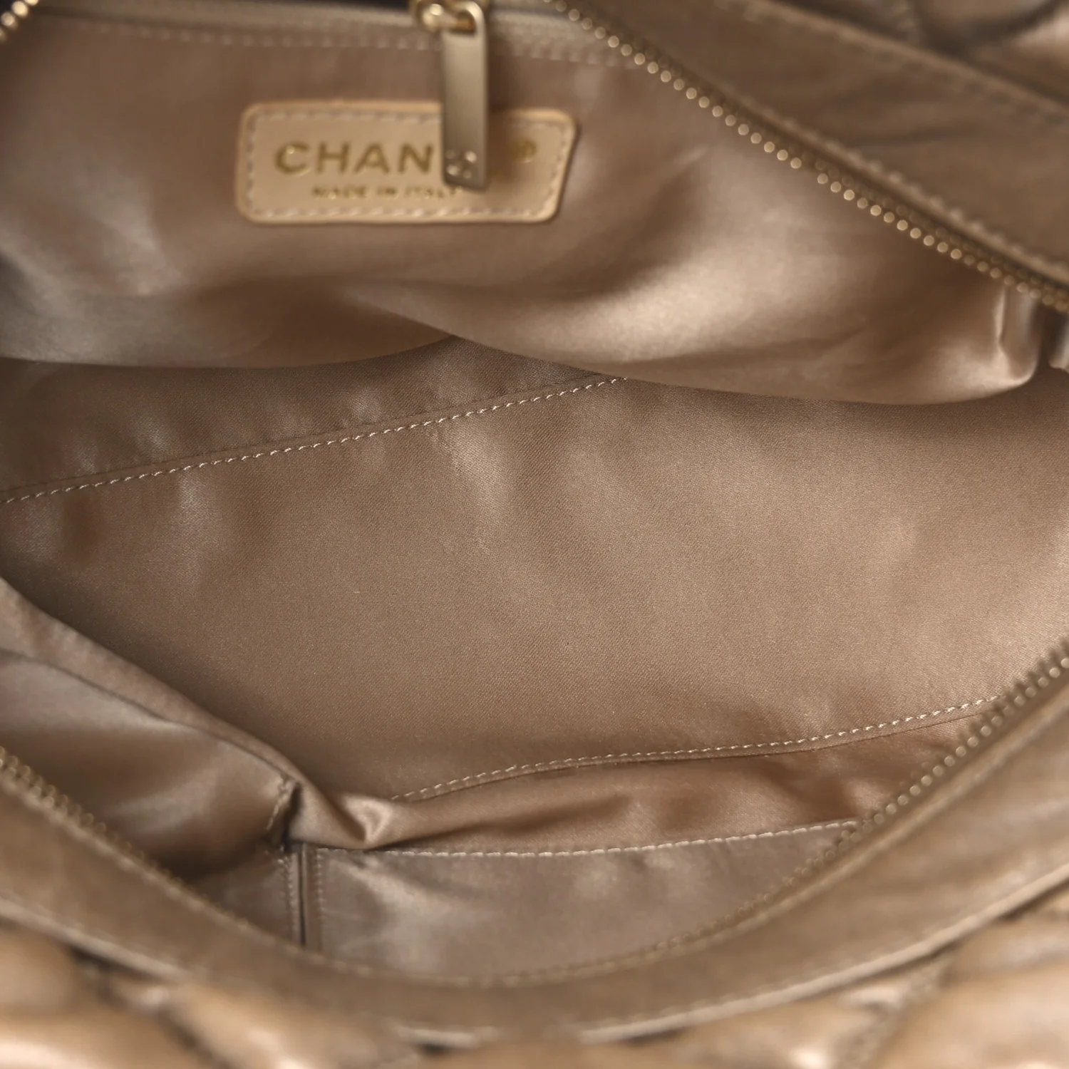Calfskin Bubble Quilt Bowler Brown - Top Club
