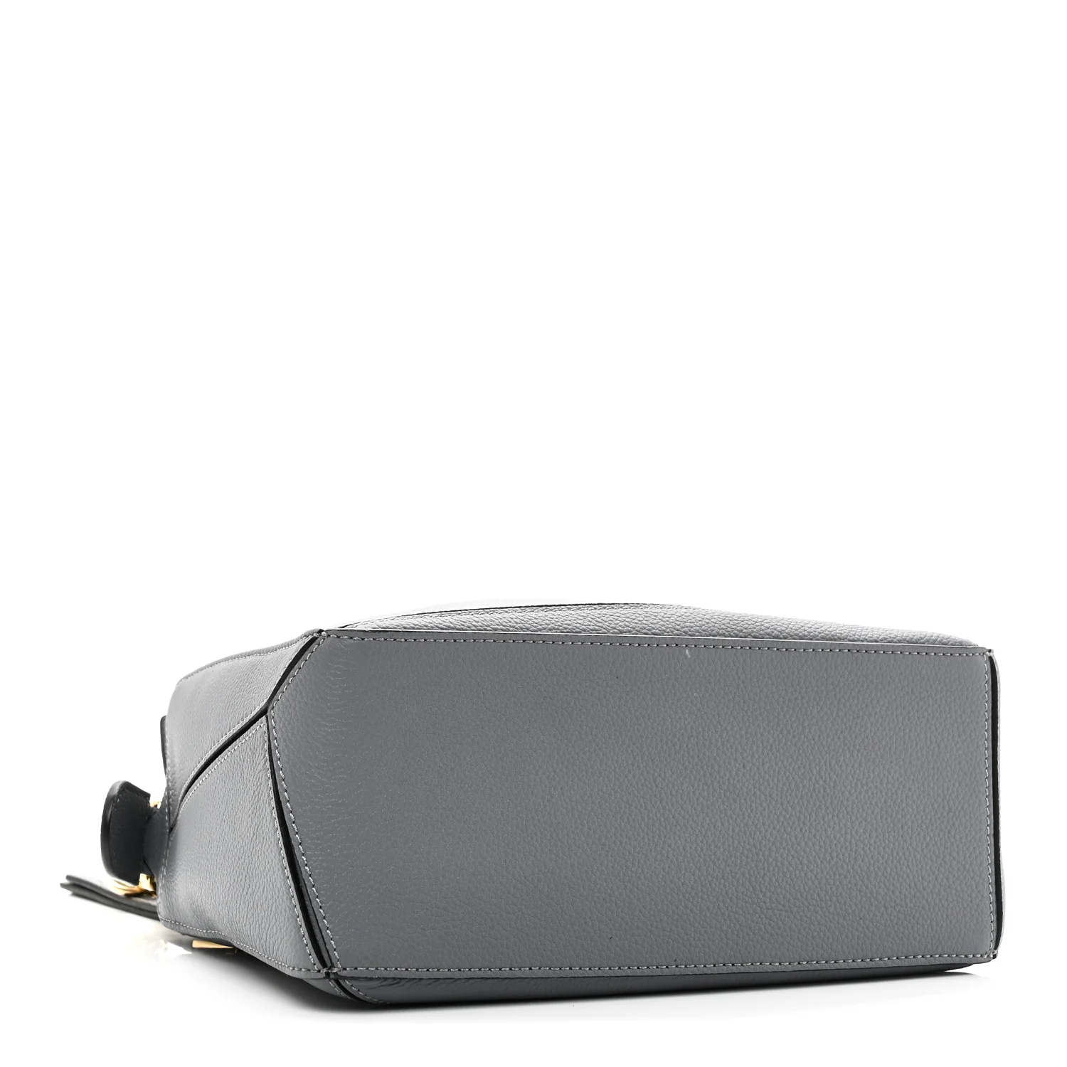 Soft Grained Calfskin Small Puzzle Bag Asphalt Grey - Top Club