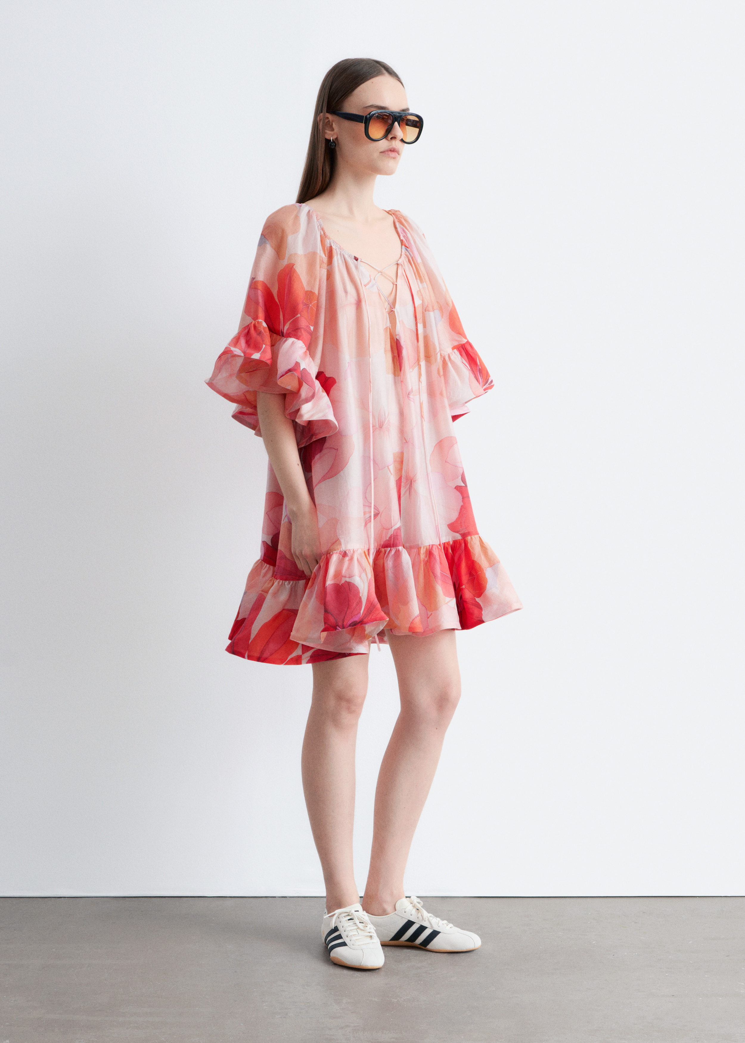 & Other Stories RUFFLE MINI DRESS